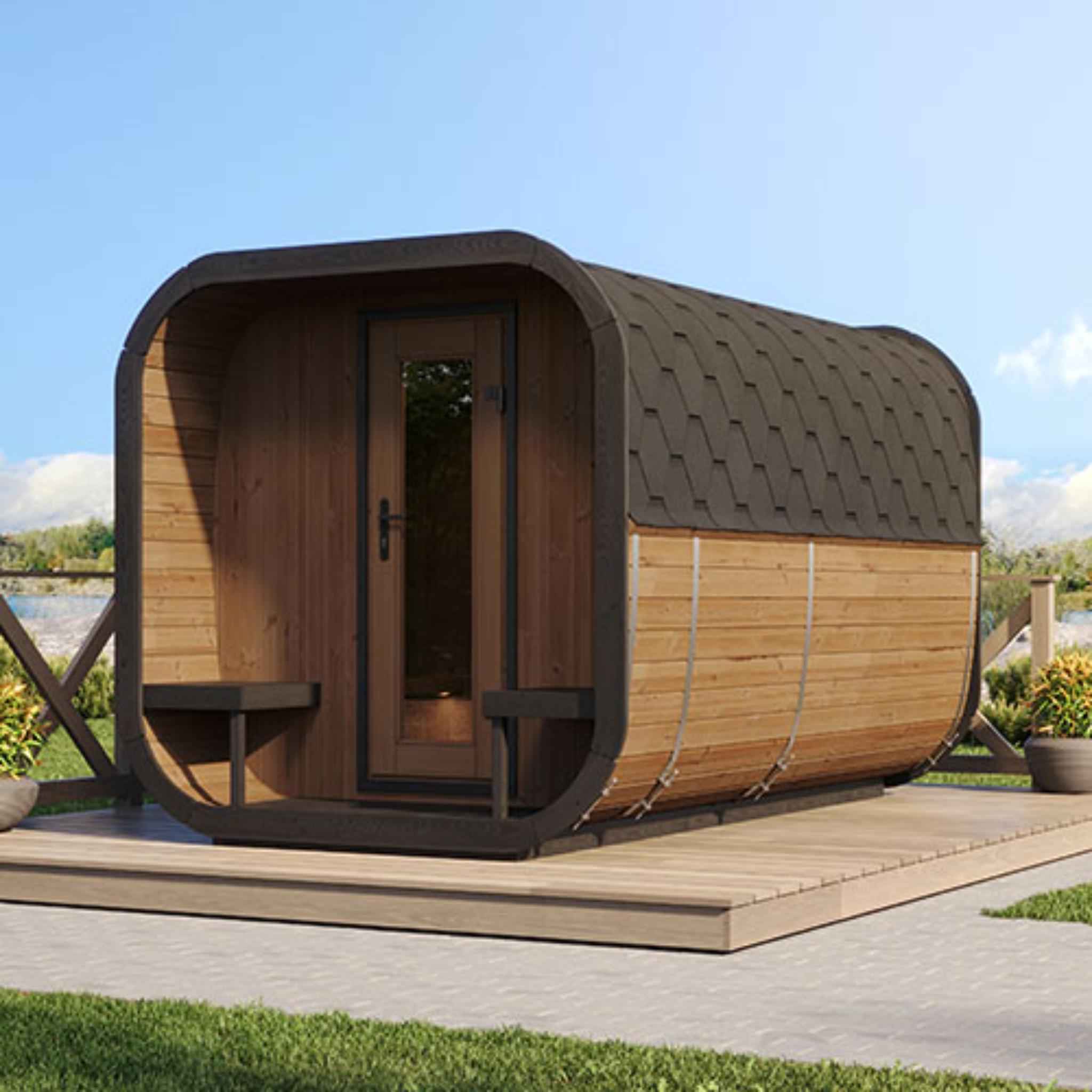 SaunaLife Model CL12GCP Premium Outdoor Sauna | Up to 8 Persons