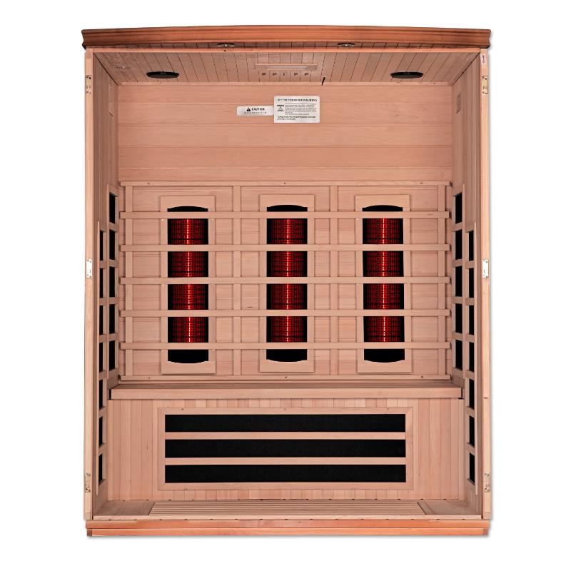 Lugano 3-Person Full Spectrum Near Zero EMF FAR Infrared Sauna