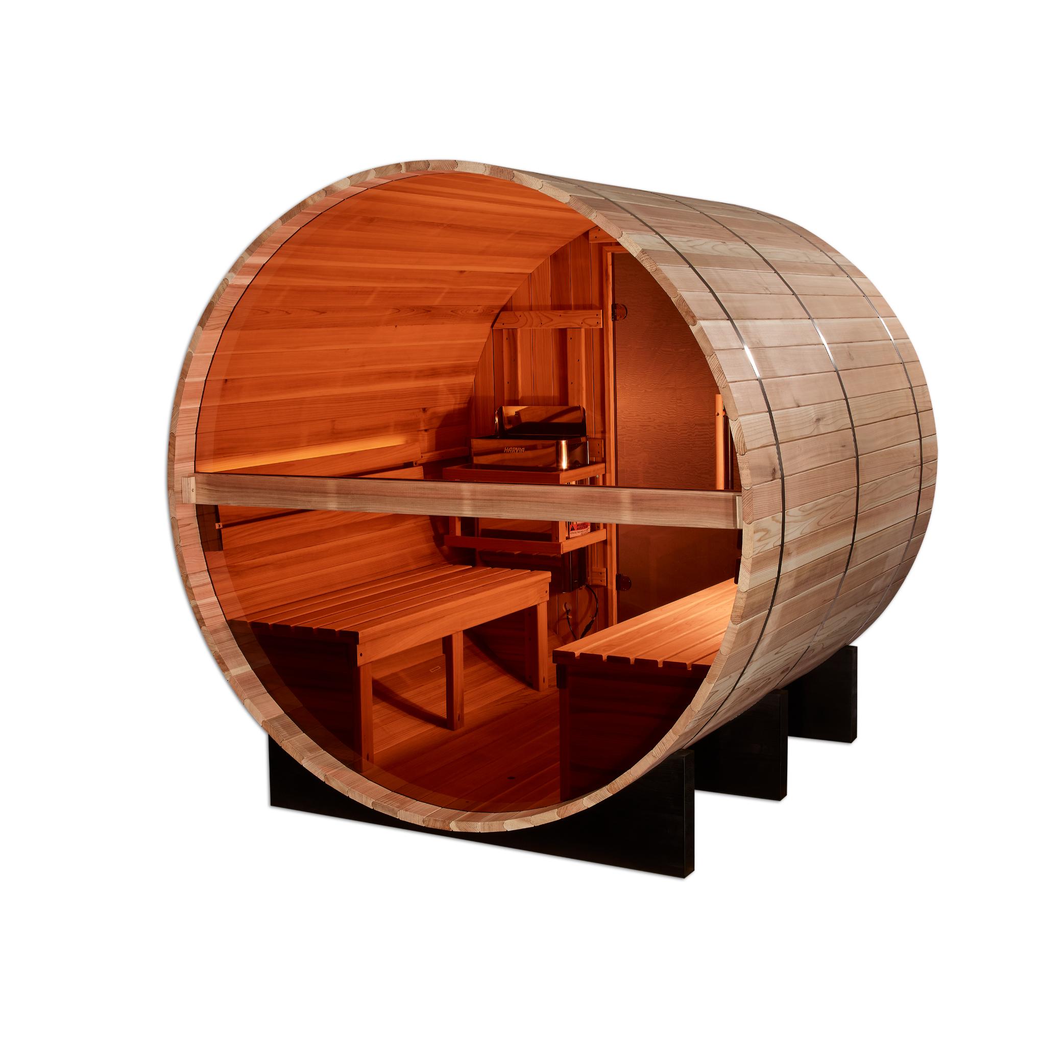Zurich 4 Person Barrel with Bronze Privacy View