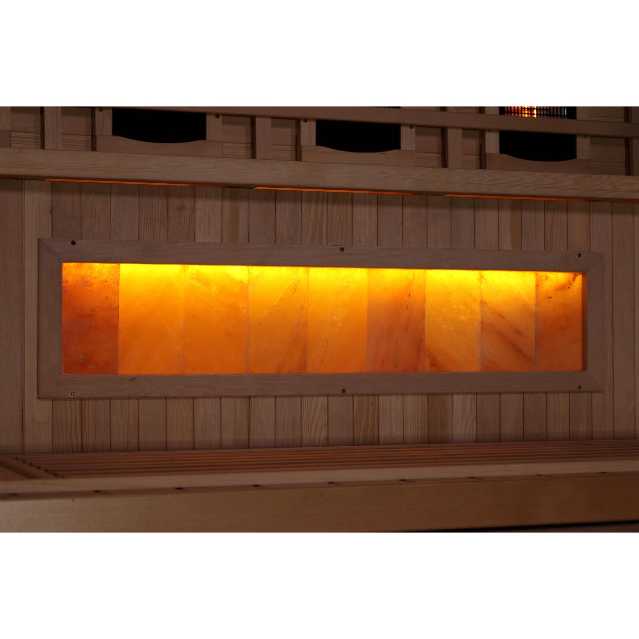 Reserve Edition 2-Person Full Spectrum PureTech™ Near Zero EMF FAR Infrared Sauna with Himalayan Salt Bar