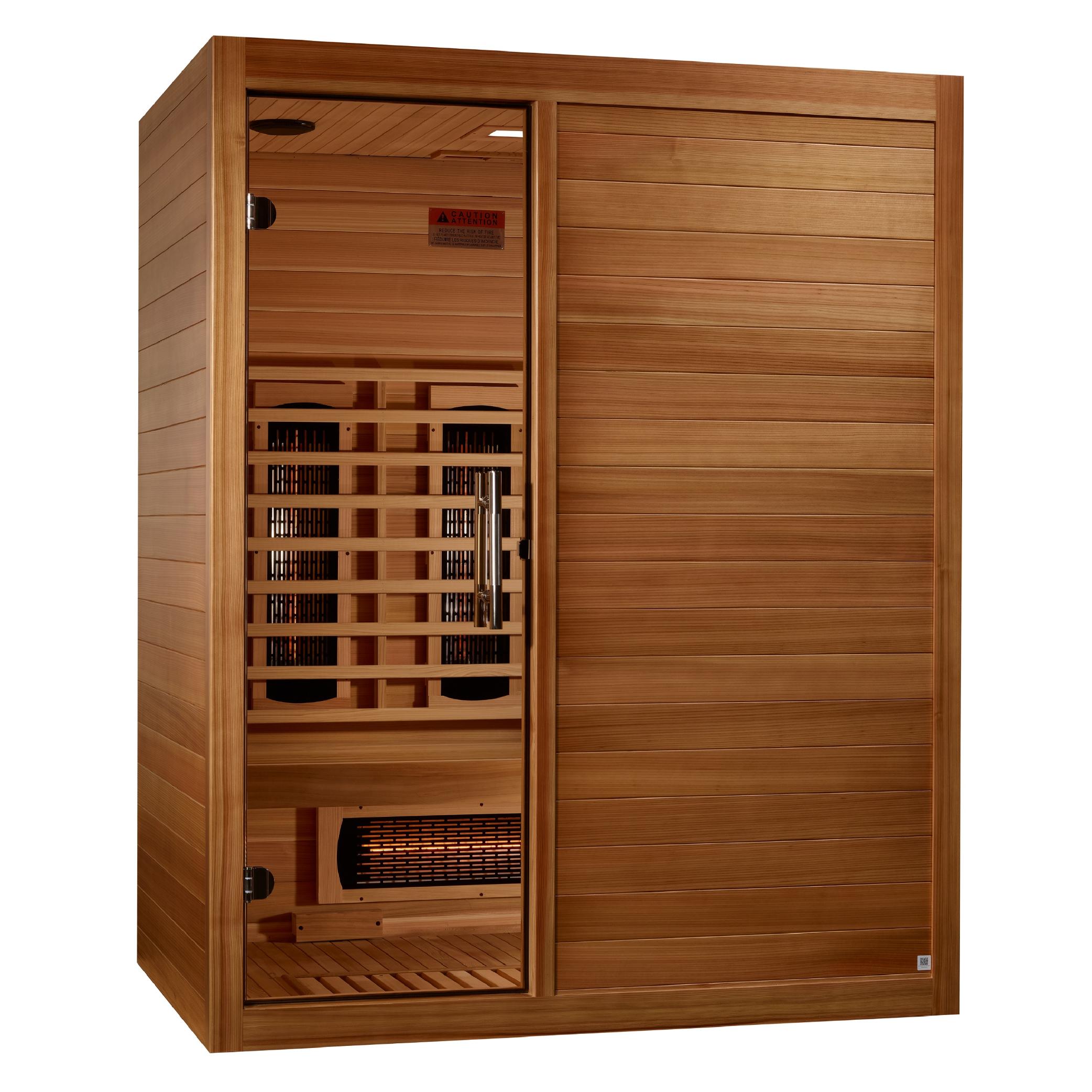 S-Line Yoga 3-Person Full Spectrum Near Zero EMF FAR Infrared Sauna