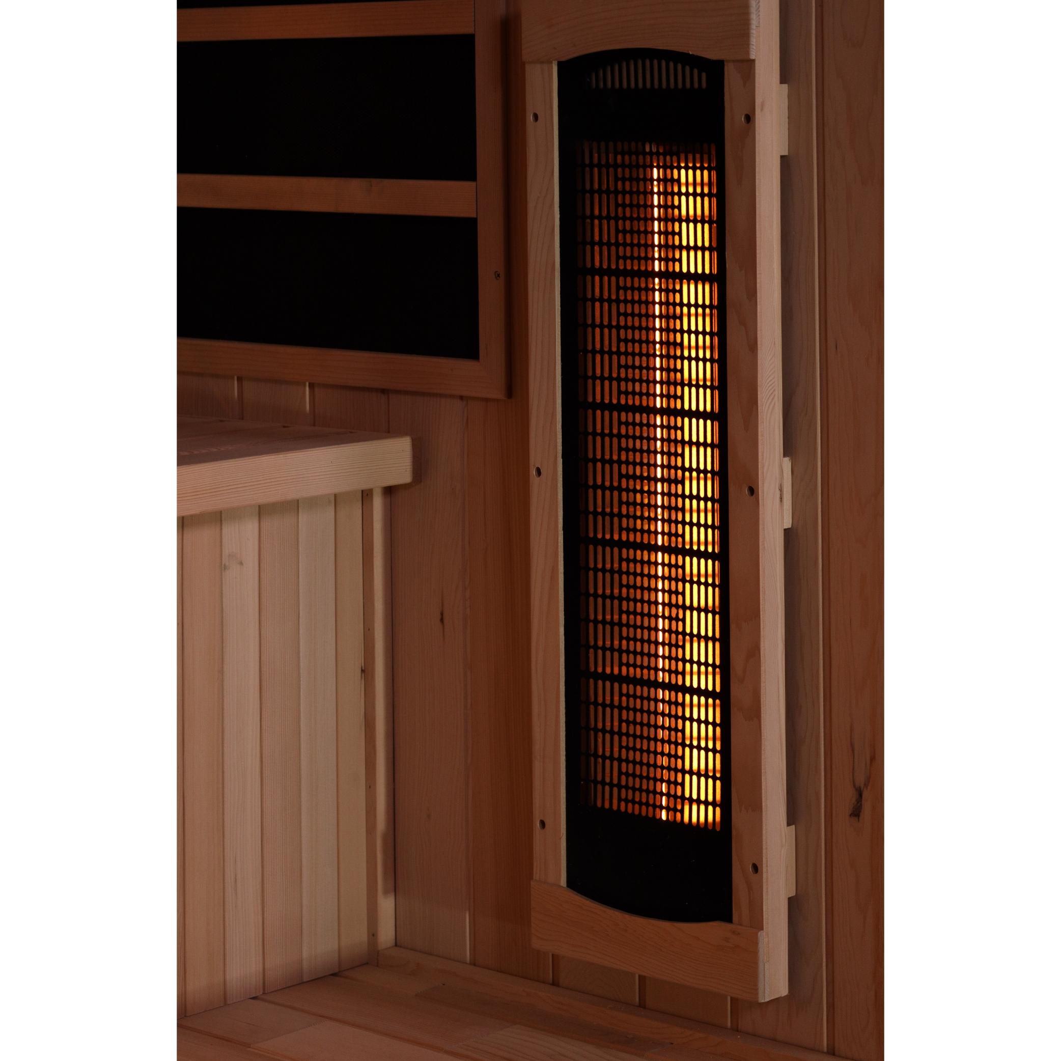 Reserve Edition 4-Person Full Spectrum PureTech™ Near Zero EMF FAR Infrared Sauna with Himalayan Salt Bar