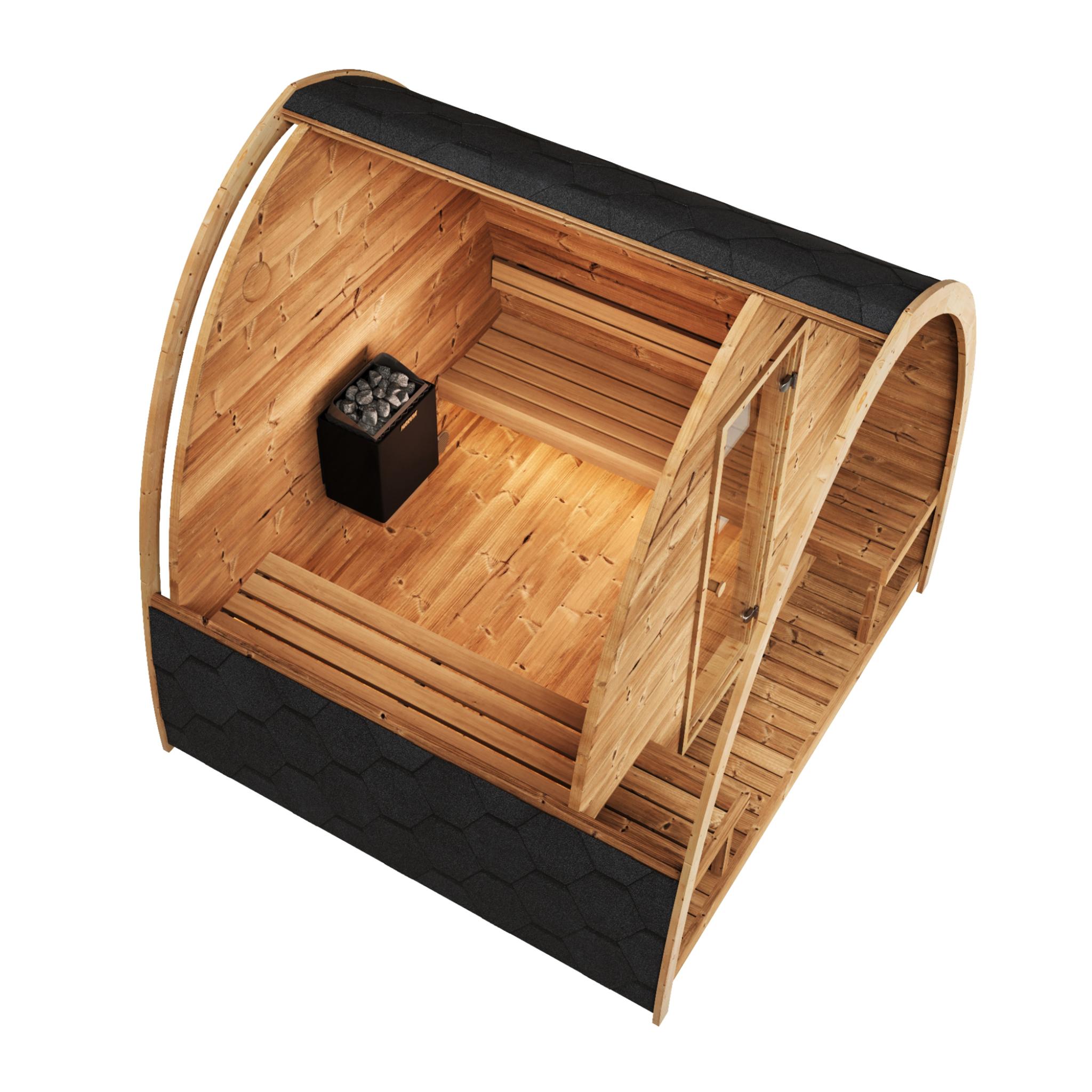 SaunaLife Model G3 Premium Outdoor Sauna | 4 Persons