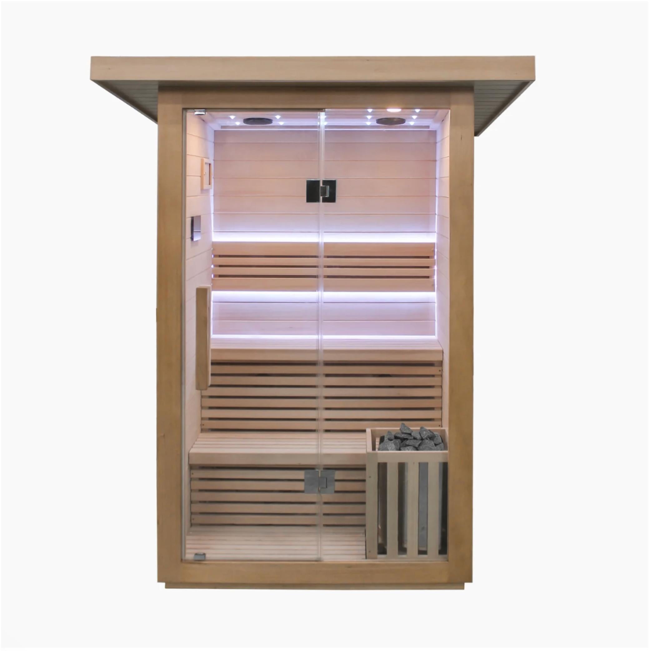 2 Person Traditional Sauna & Acrylic Plunge