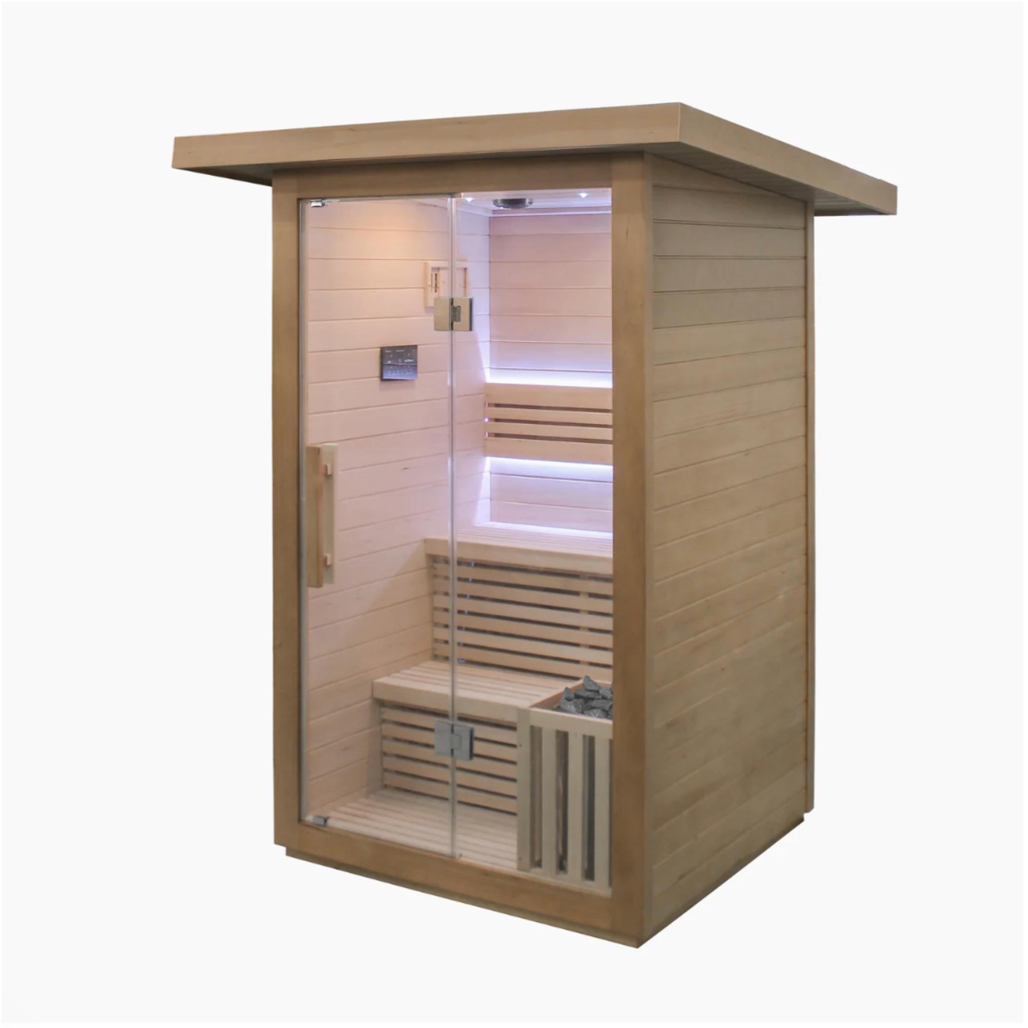 2 Person Traditional Sauna & Acrylic Plunge