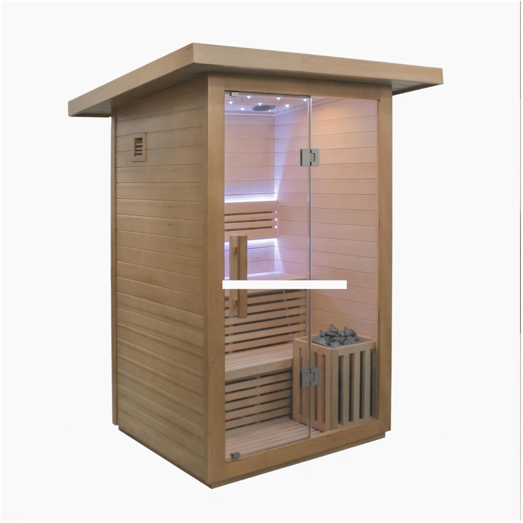 2 Person Traditional Sauna & Acrylic Plunge