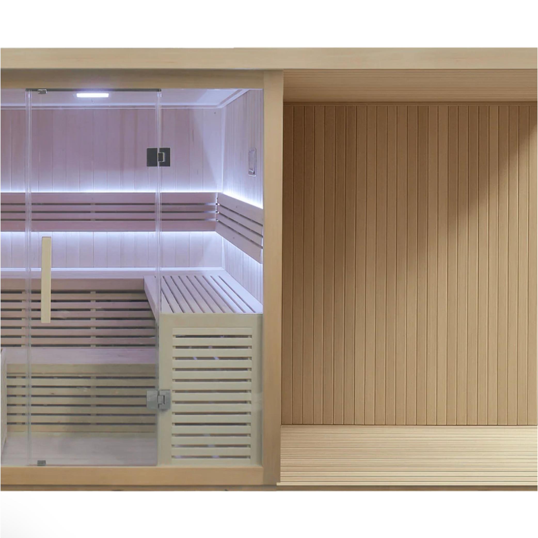 6 Person Sauna with Extension Kit & Inflatable Barrel Plunge