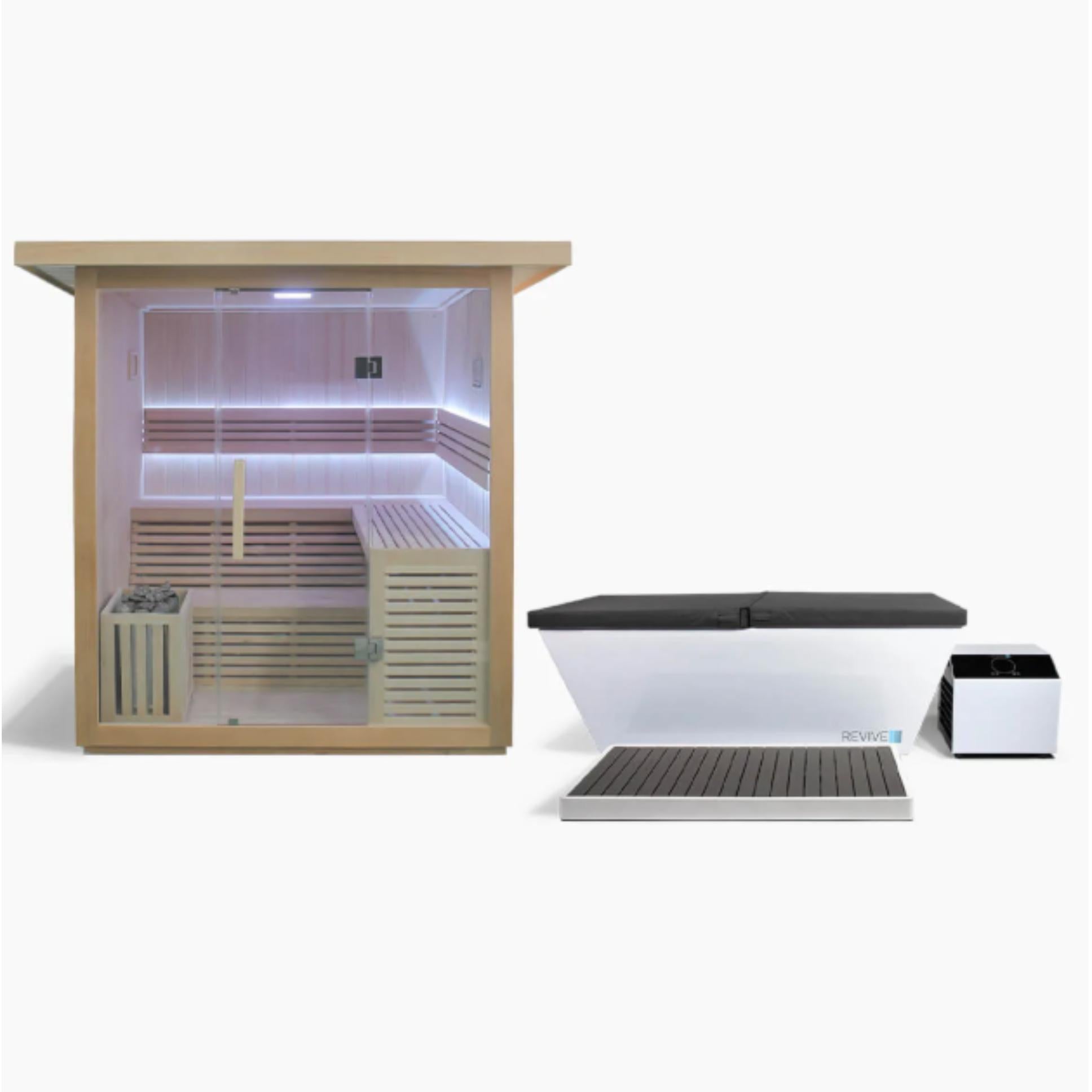 6 Person Traditional Sauna & Acrylic Plunge