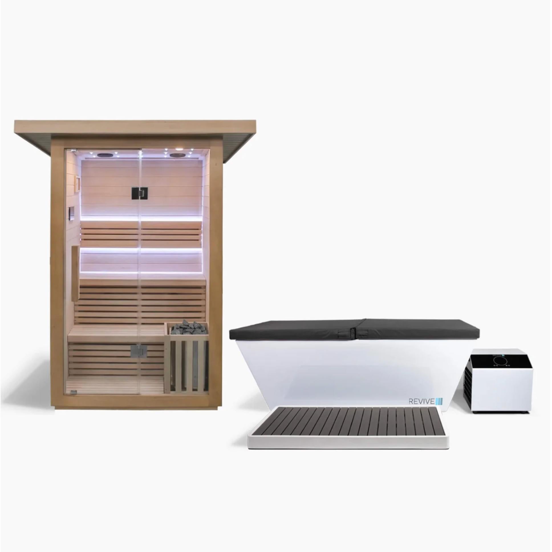 2 Person Traditional Sauna & Acrylic Plunge