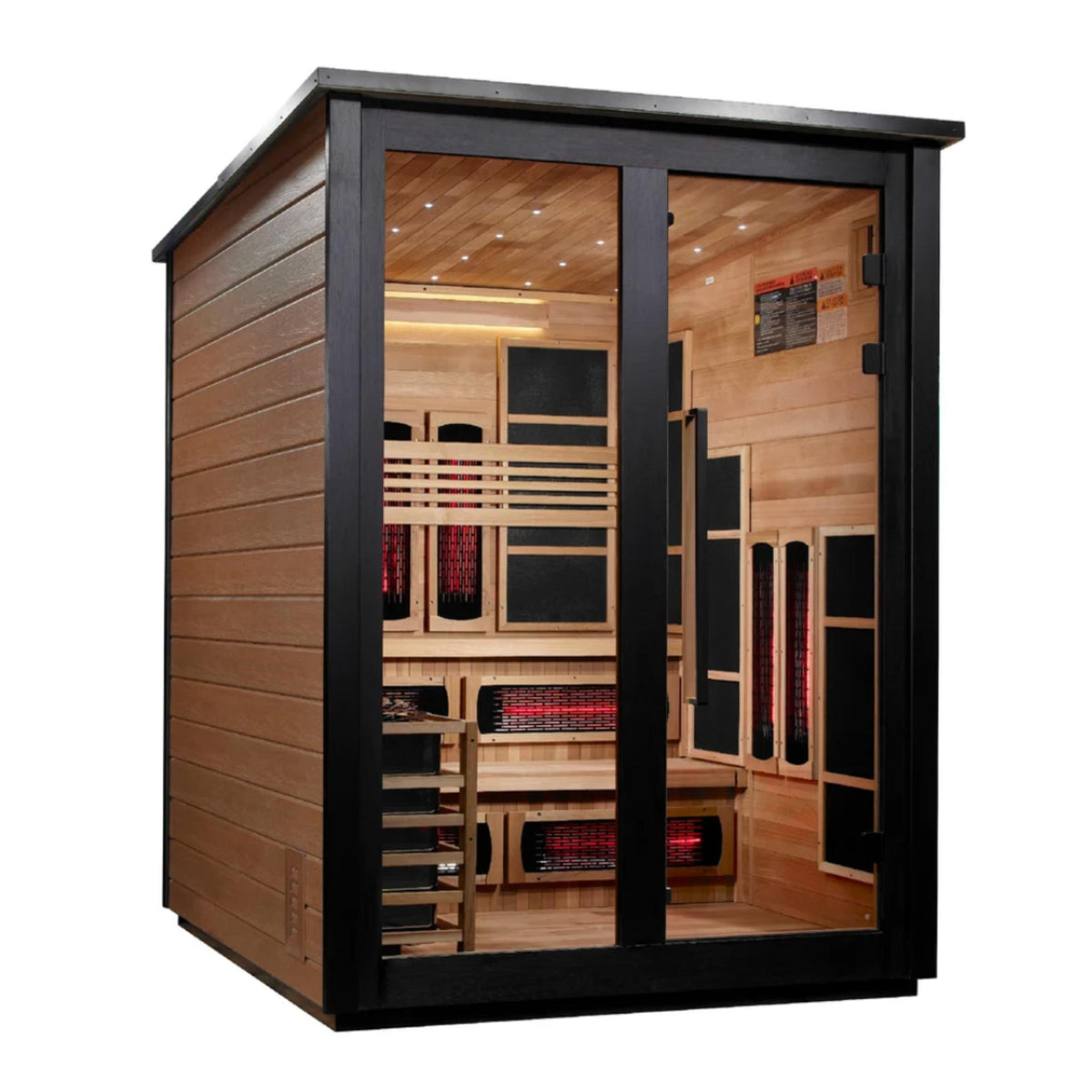 Golden Designs Kaskinen | 2-Tone Barn Hybrid Outdoor Sauna | 6-Person