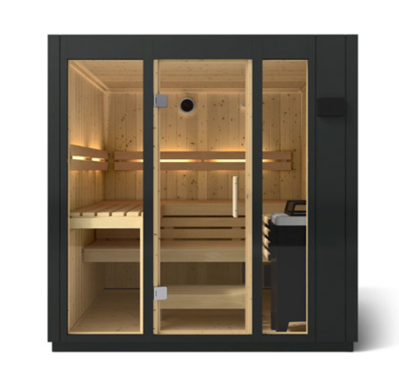 Kohler C1 Indoor Sauna Graphite Grey | Uo to 5-Person Home Sauna Kit