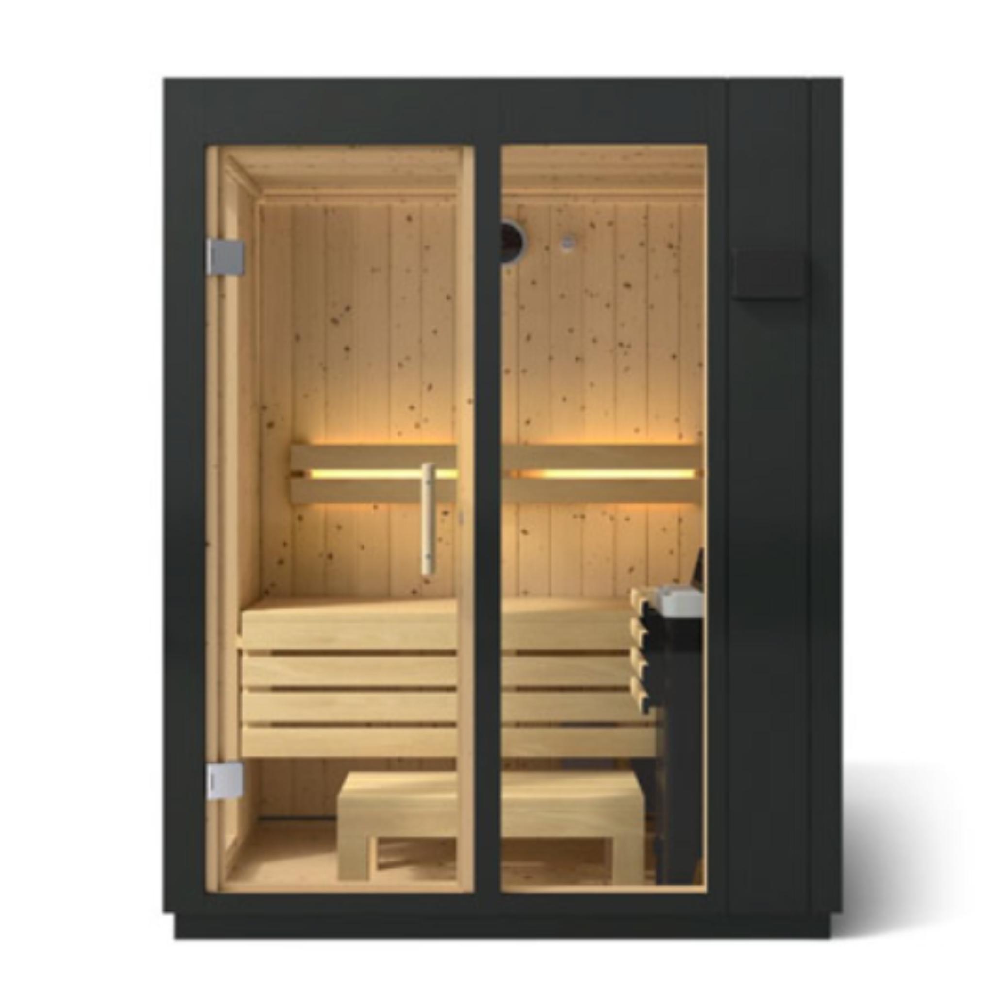 Kohler C1 Indoor Sauna Graphite Grey | Uo to 5-Person Home Sauna Kit
