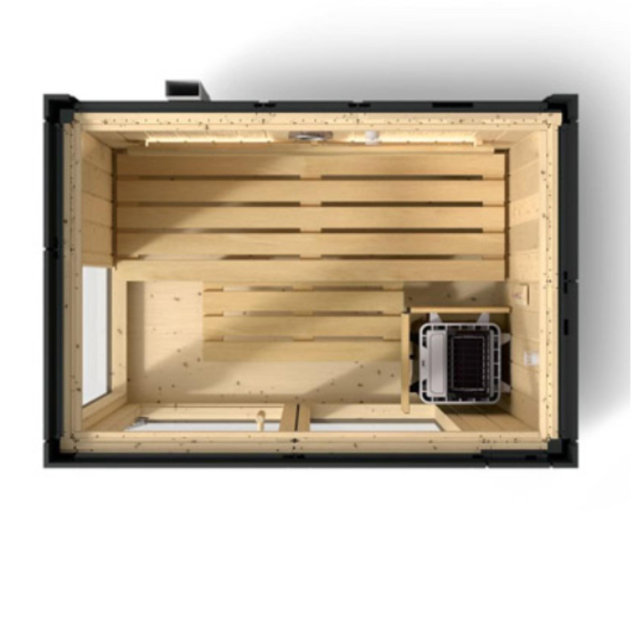 Kohler C1 Indoor Sauna Graphite Grey | Uo to 5-Person Home Sauna Kit