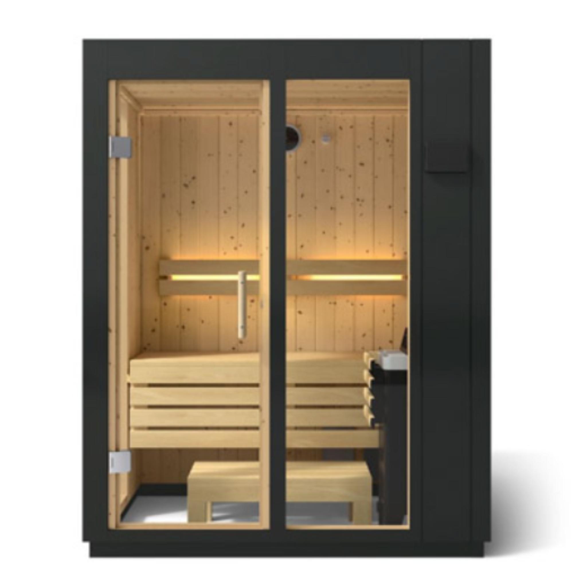 Kohler C1 Indoor Sauna Graphite Grey | Uo to 5-Person Home Sauna Kit