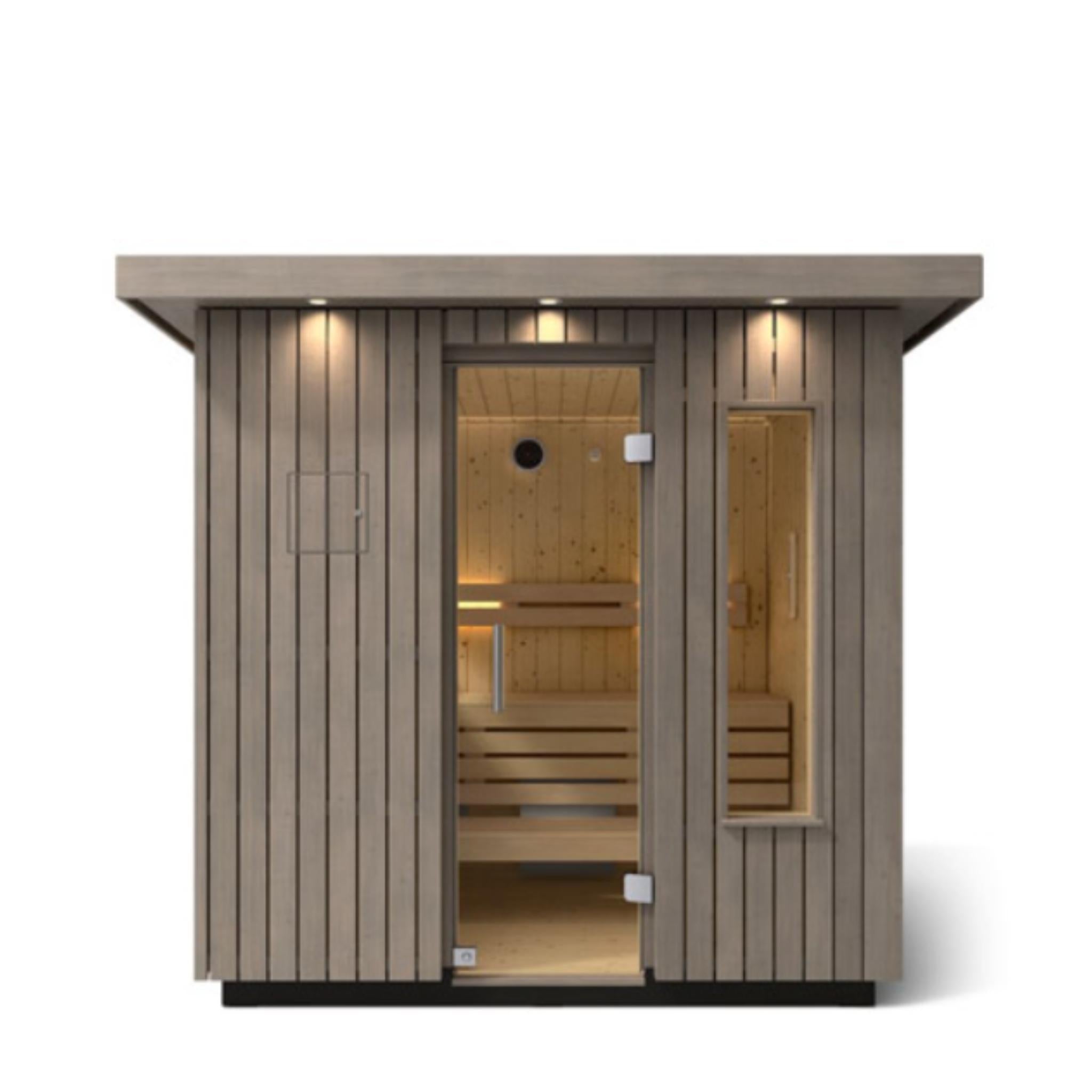Kohler C2 Outdoor Sauna Weathered Grey | Up to 6-Person Scandinavian Sauna