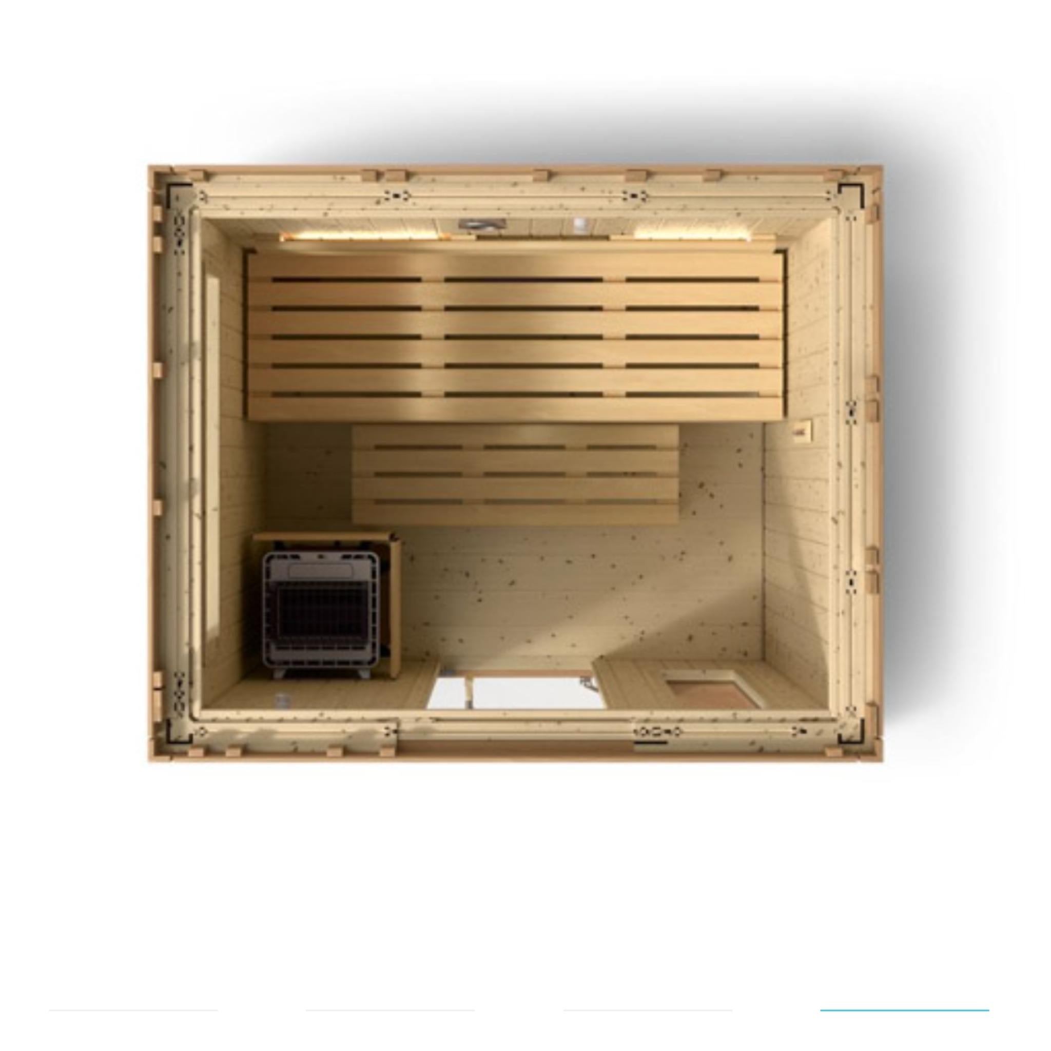 Kohler C2 Outdoor Sauna Douglas Fir | Up to 6-Person Scandinavian Sauna