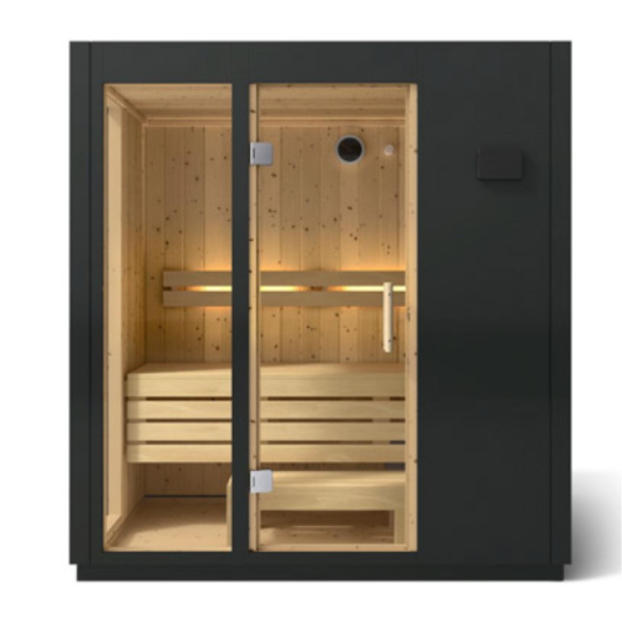 Kohler C1 Indoor Sauna Graphite Grey | Uo to 5-Person Home Sauna Kit