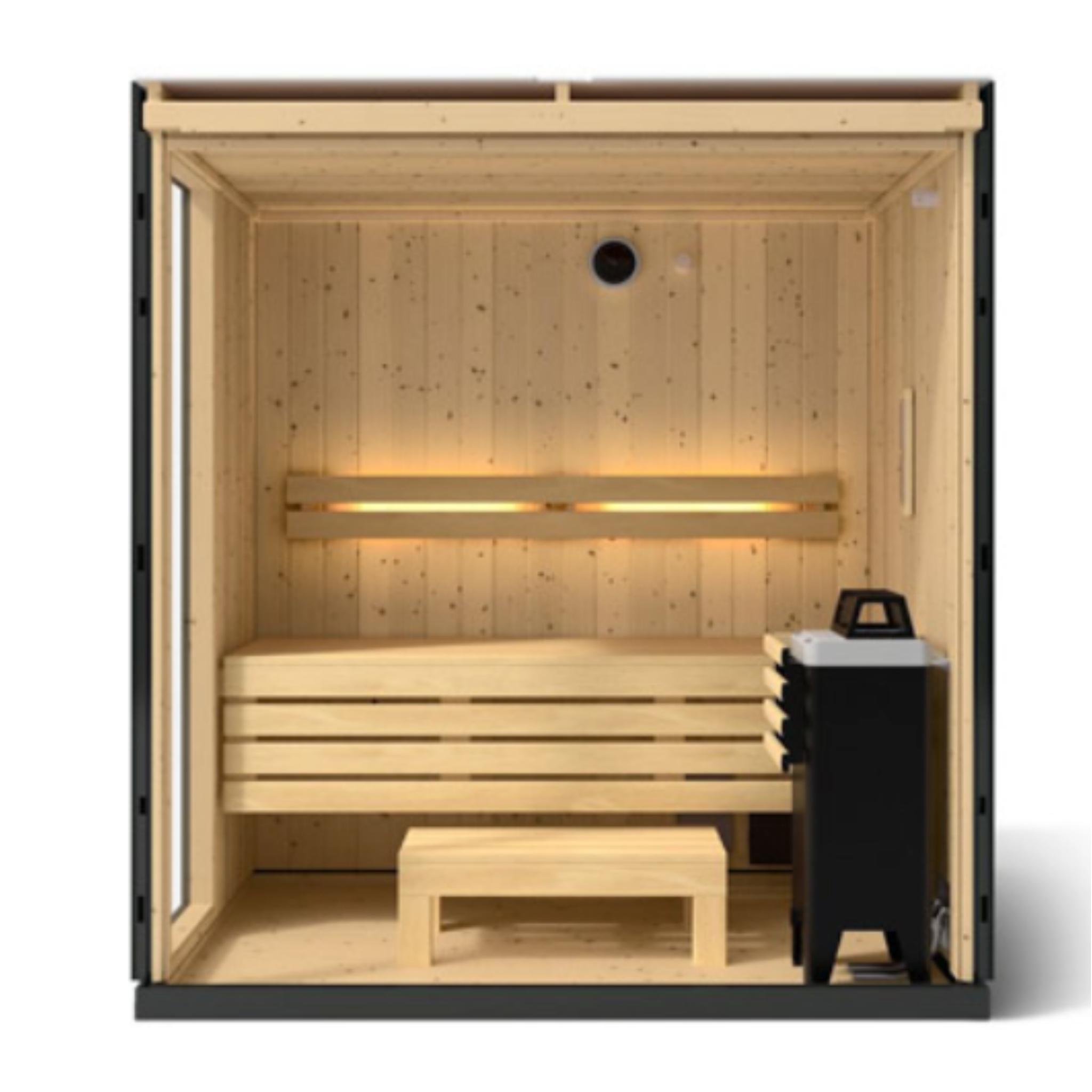 Kohler C1 Indoor Sauna Graphite Grey | Uo to 5-Person Home Sauna Kit
