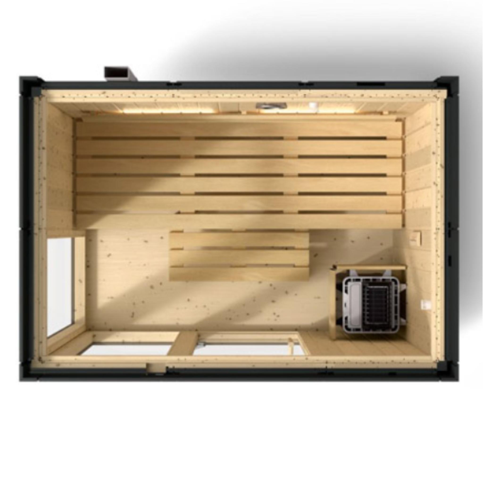 Kohler C1 Indoor Sauna Graphite Grey | Uo to 5-Person Home Sauna Kit