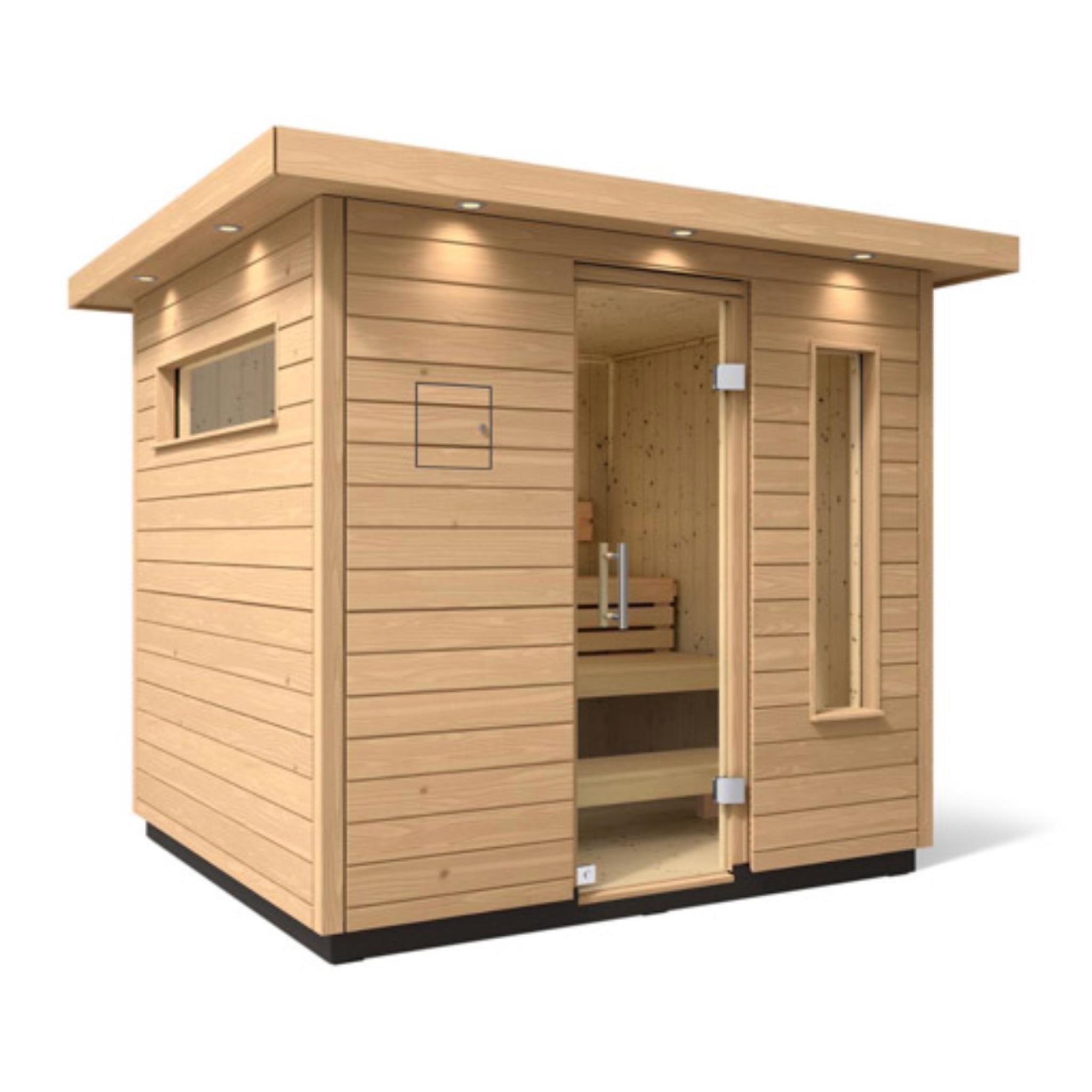 Kohler C2 Outdoor Sauna Douglas Fir | Up to 6-Person Scandinavian Sauna