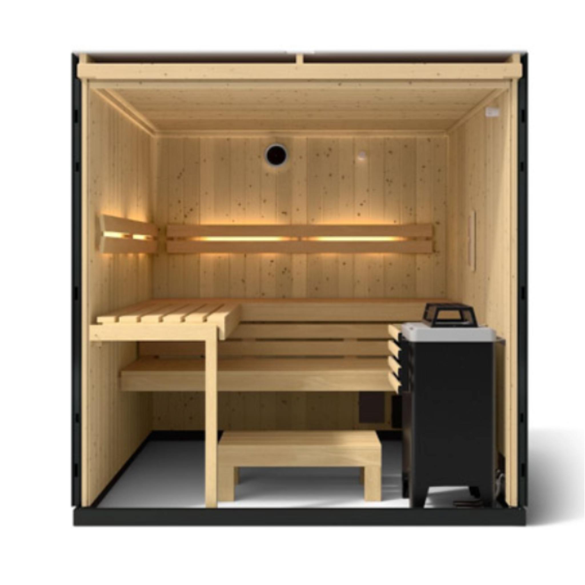 Kohler C1 Indoor Sauna Graphite Grey | Uo to 5-Person Home Sauna Kit