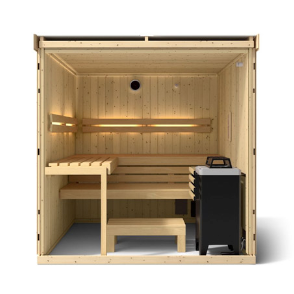 Kohler C1 Indoor Sauna Scandinavian Spruce | Uo to 5-Person Home Sauna Kit