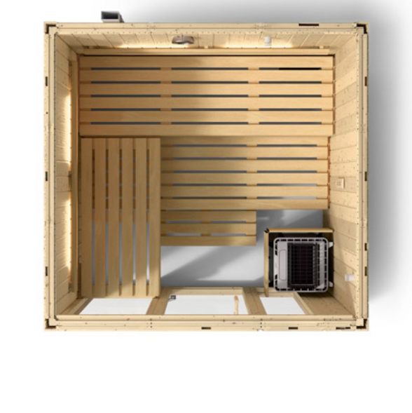 Kohler C1 Indoor Sauna Scandinavian Spruce | Uo to 5-Person Home Sauna Kit
