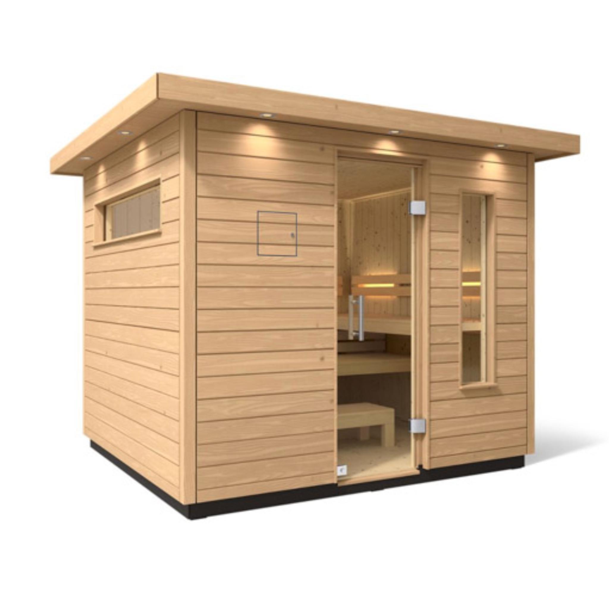 Kohler C2 Outdoor Sauna Douglas Fir | Up to 6-Person Scandinavian Sauna