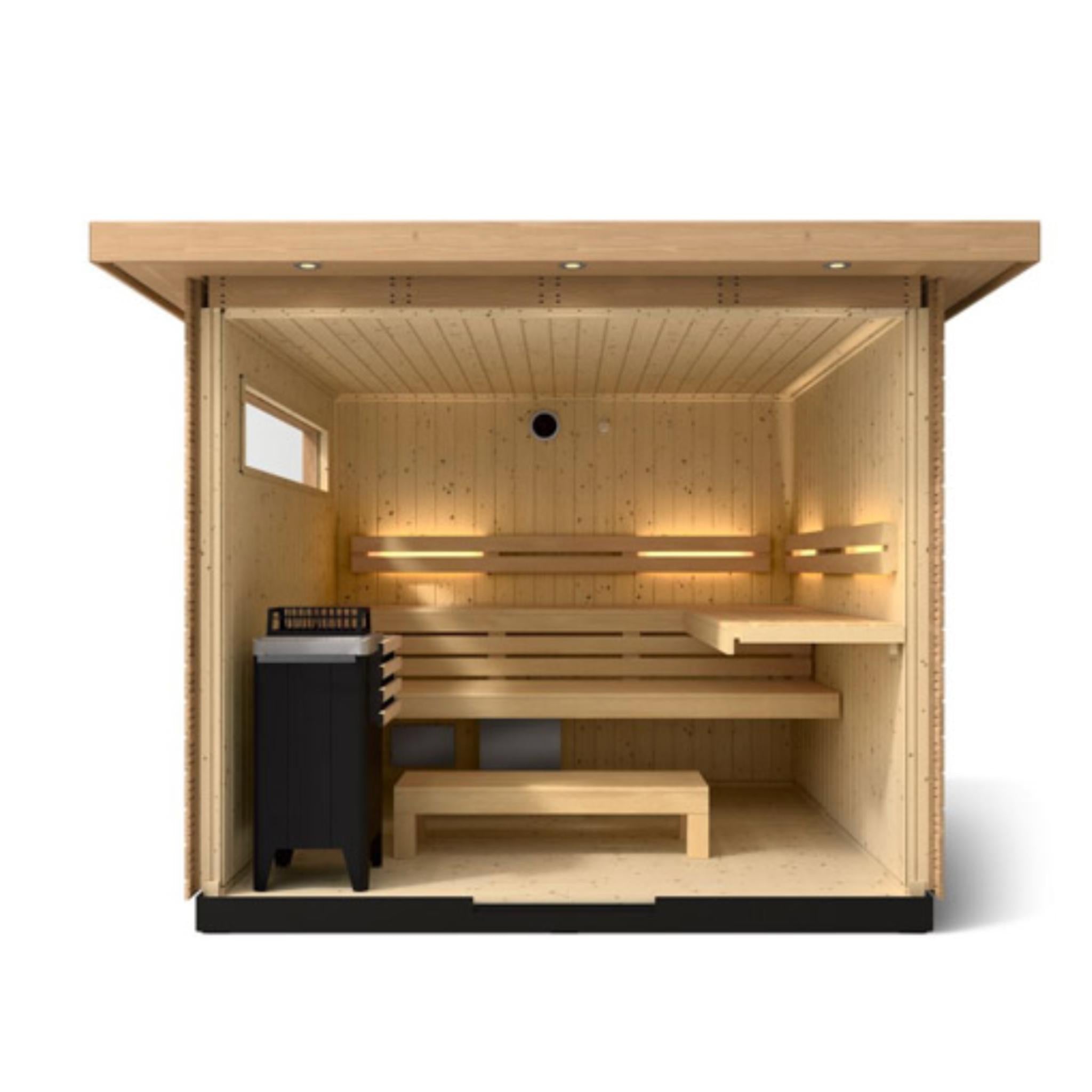 Kohler C2 Outdoor Sauna Douglas Fir | Up to 6-Person Scandinavian Sauna