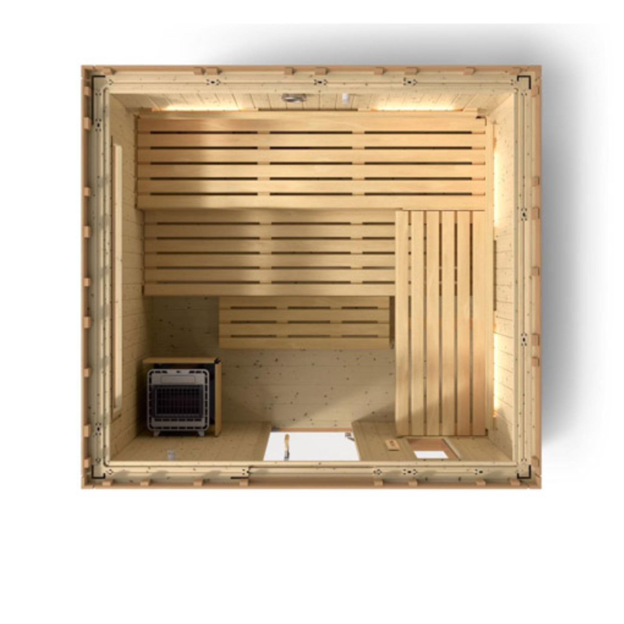 Kohler C2 Outdoor Sauna Douglas Fir | Up to 6-Person Scandinavian Sauna