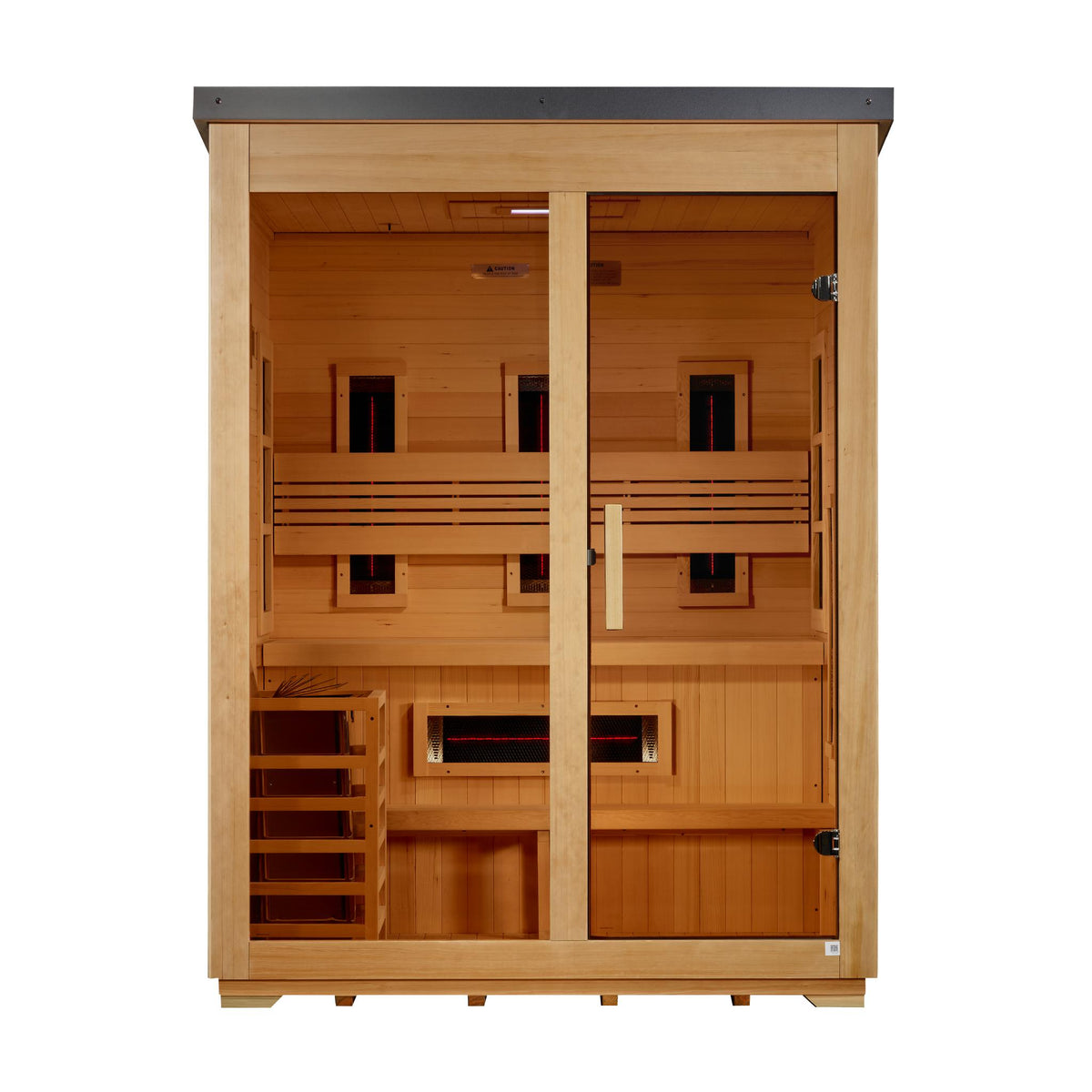 Golden Designs Carinthia | Hemlock Hybrid Outdoor Sauna | 3- Person