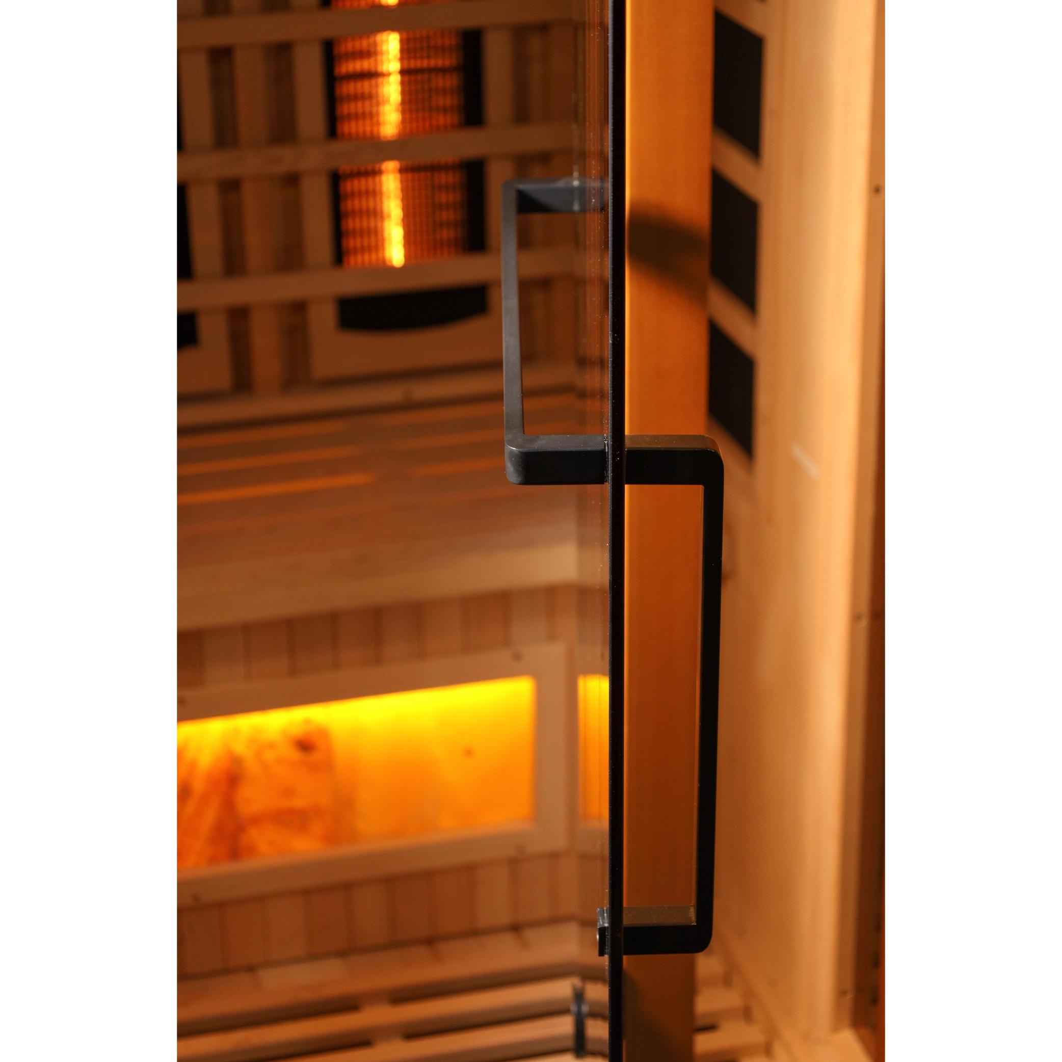 Reserve Edition 4-Person Full Spectrum PureTech™ Near Zero EMF FAR Infrared Sauna with Himalayan Salt Bar