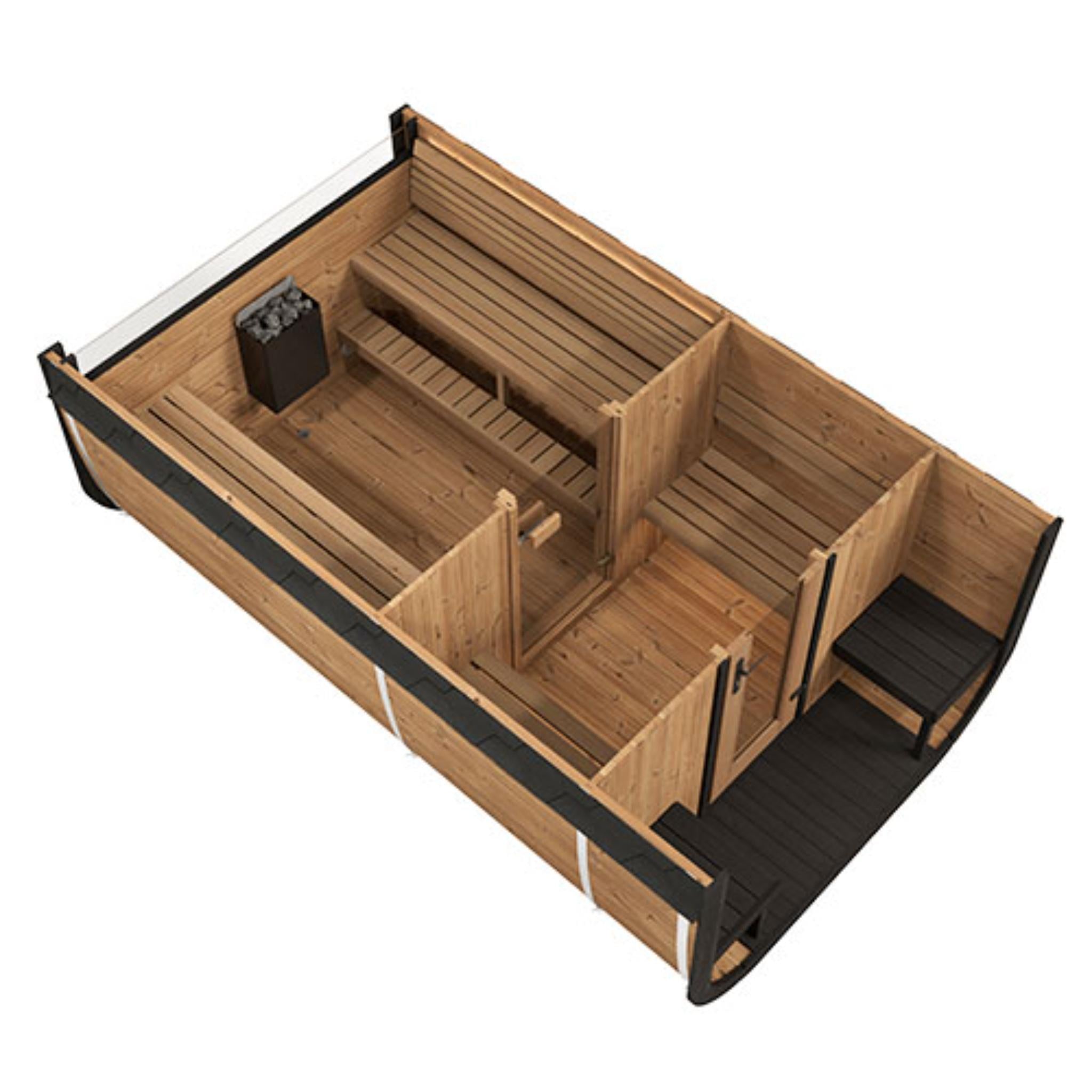 SaunaLife Model CL12GCP Premium Outdoor Sauna | Up to 8 Persons