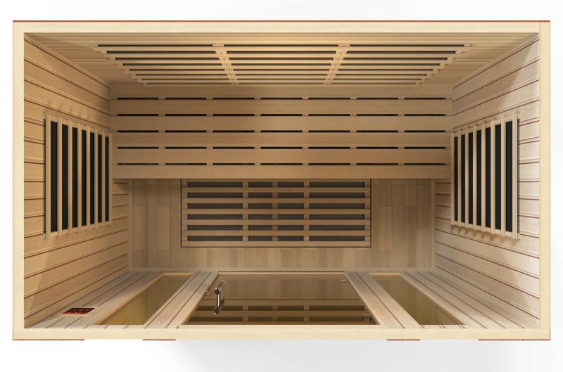 Bergamo Elite 4-person Ultra Low EMF FAR Infrared Sauna