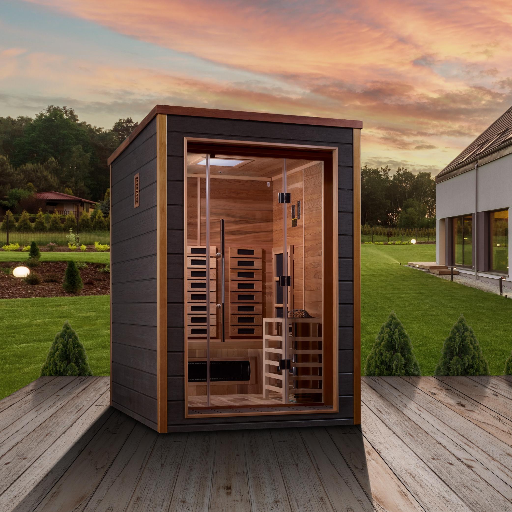 Nora 2 Person Hybrid Outdoor Sauna