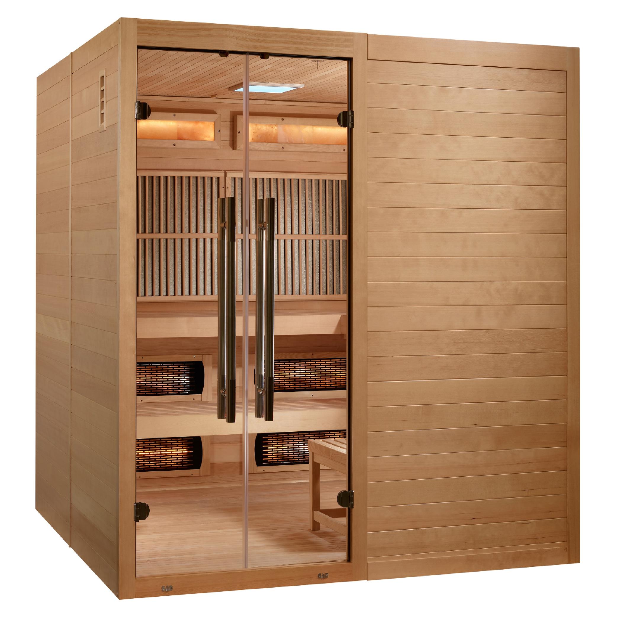 Toledo 6 Per Hybrid Full Spectrum Sauna and Harvia Traditional Stove