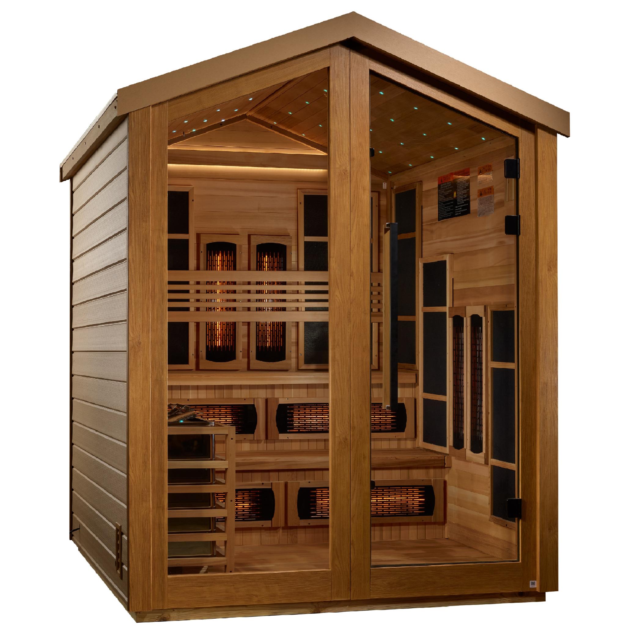 Kaskinen 6 Person Hybrid Outdoor Sauna