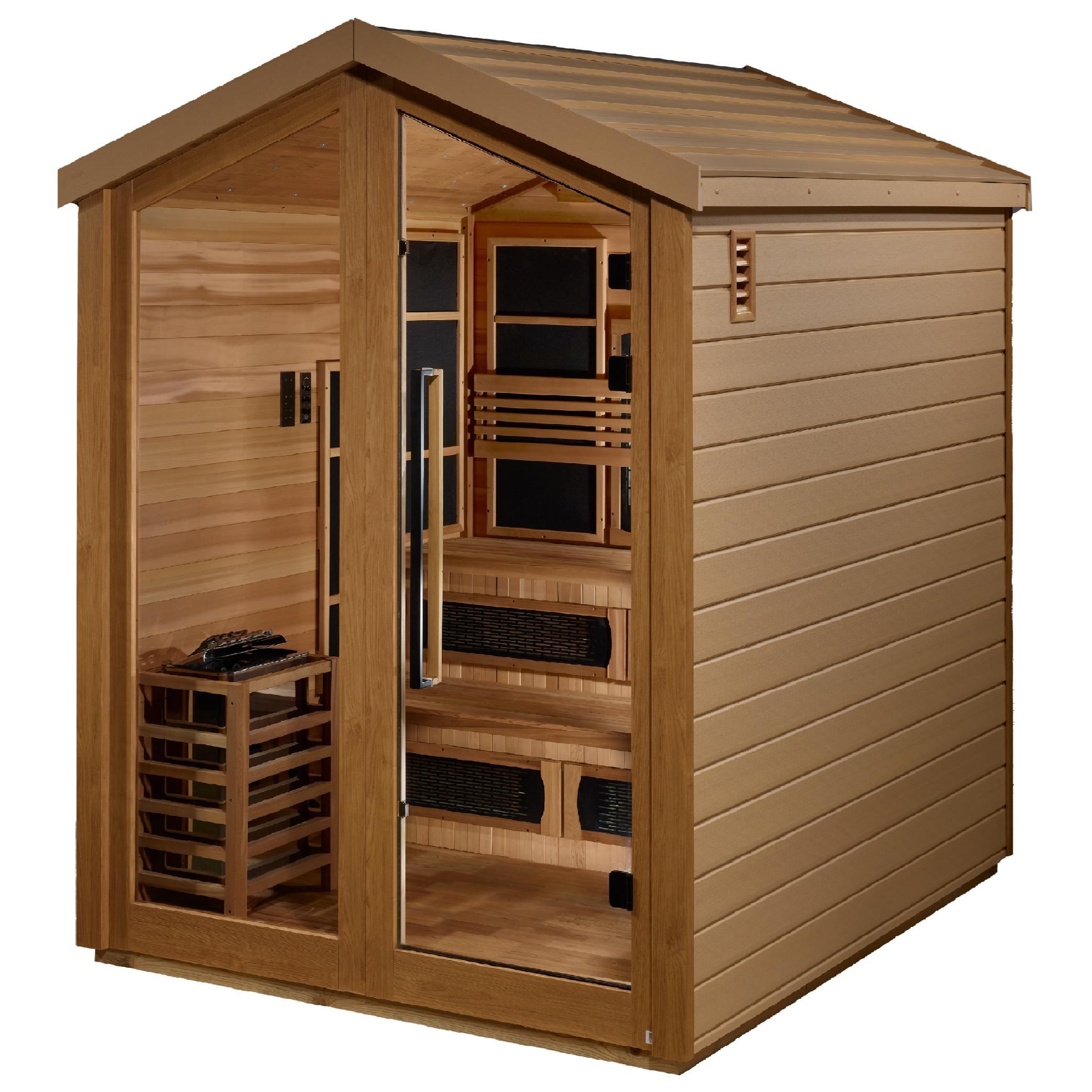 Kaskinen 6 Person Hybrid Outdoor Sauna