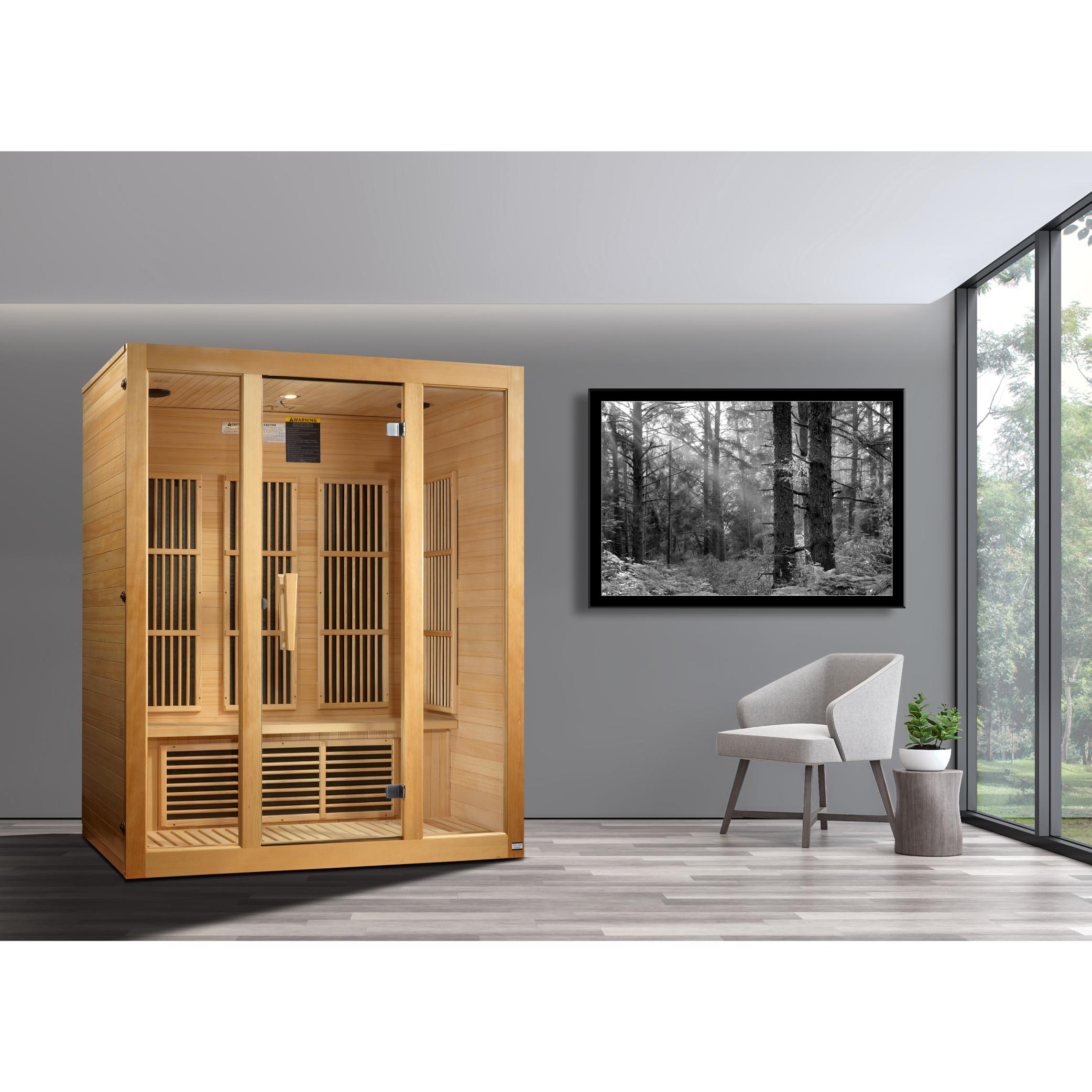 Bellevue 3-Person Low EMF FAR Infrared Sauna