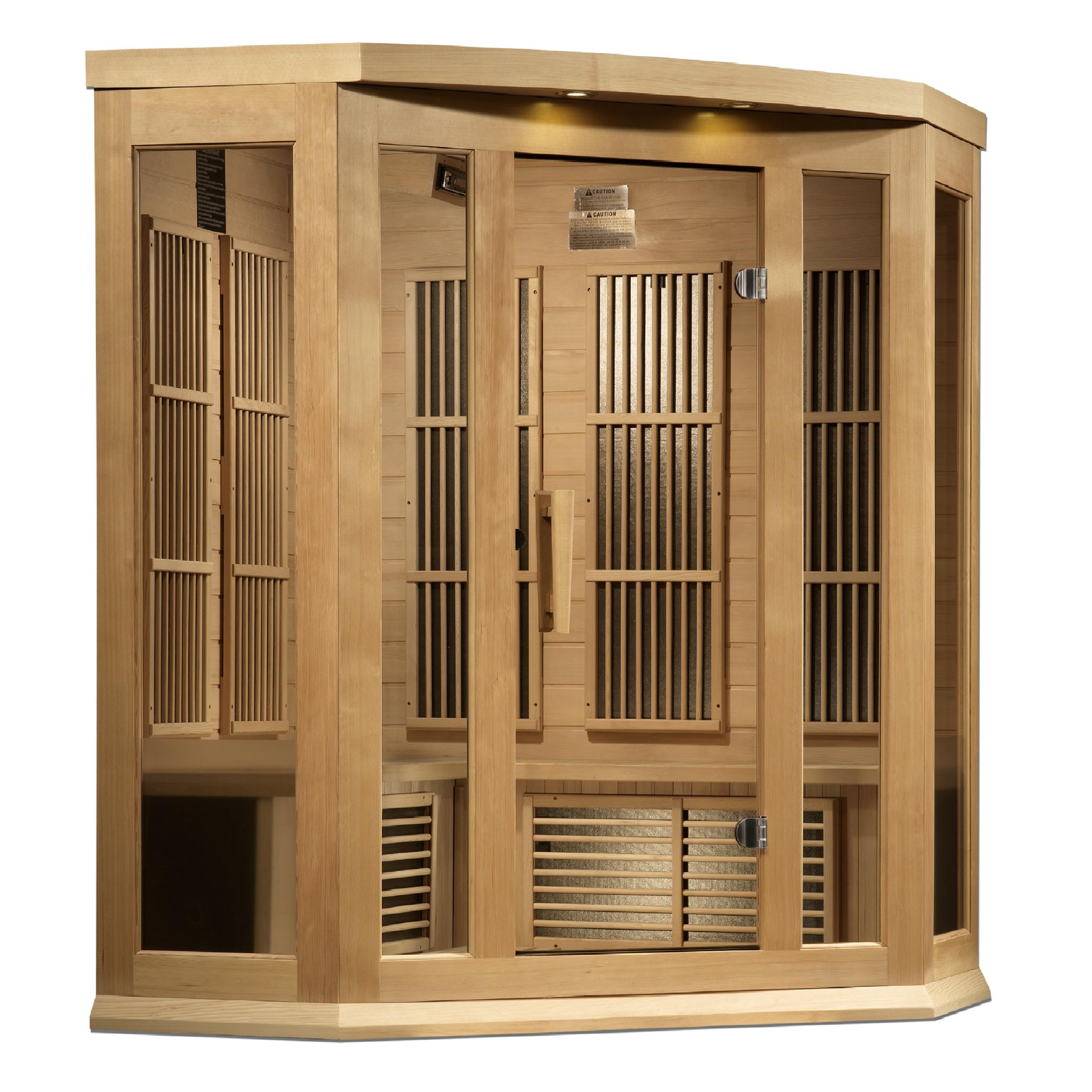 3-Person Corner Near Zero EMF FAR Infrared Sauna