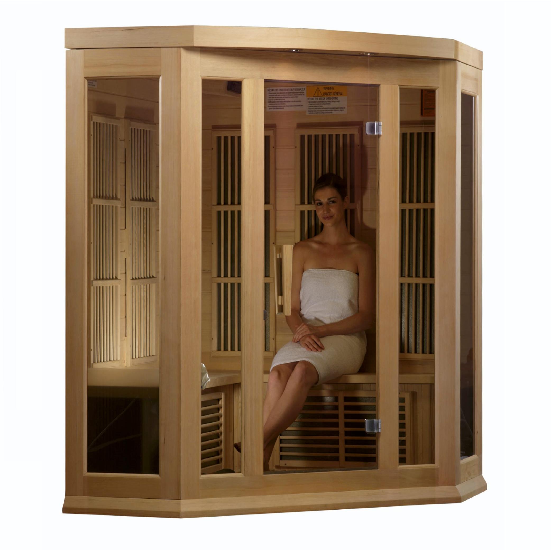 3-Person Corner Low EMF  FAR Infrared Sauna