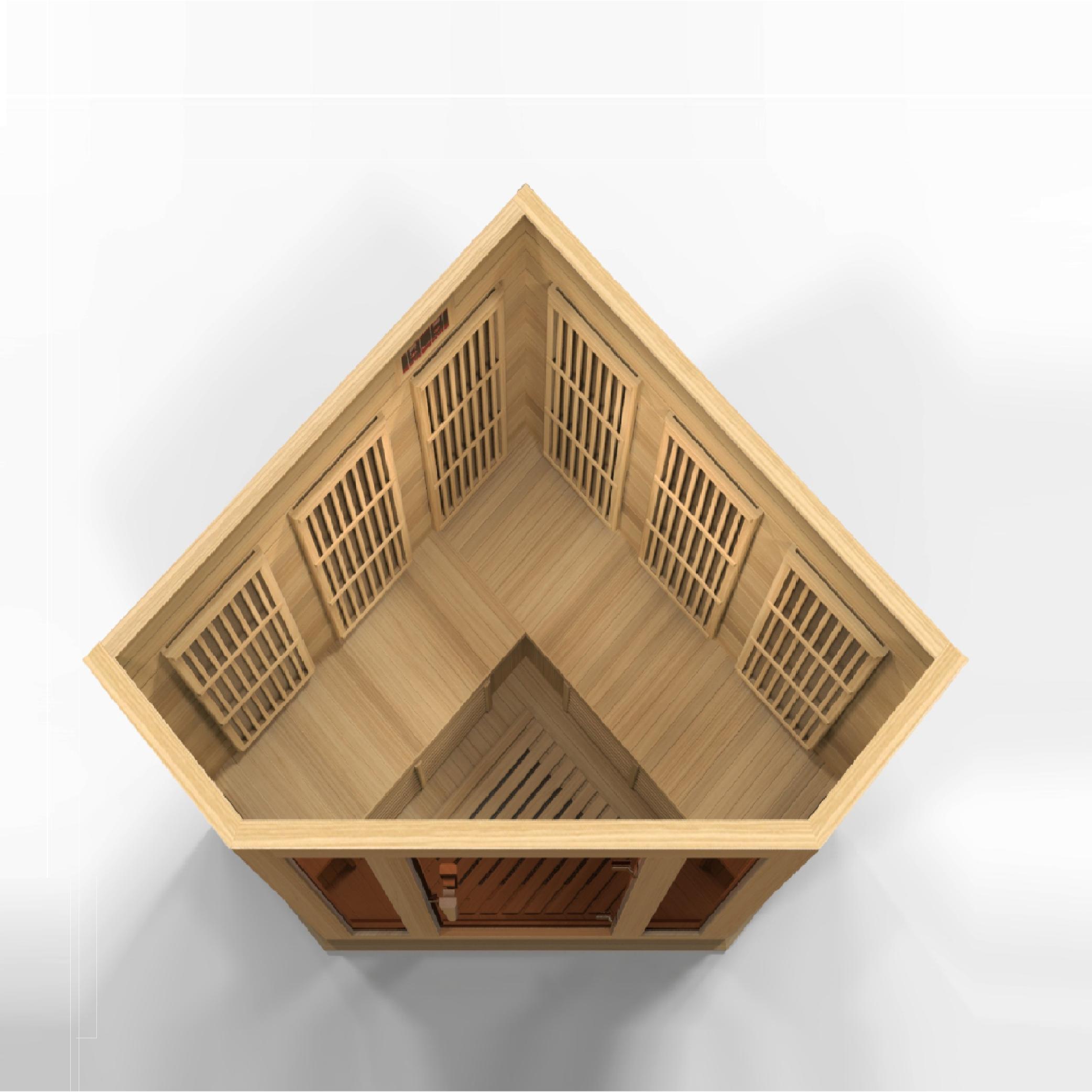 3-Person Corner Low EMF  FAR Infrared Sauna