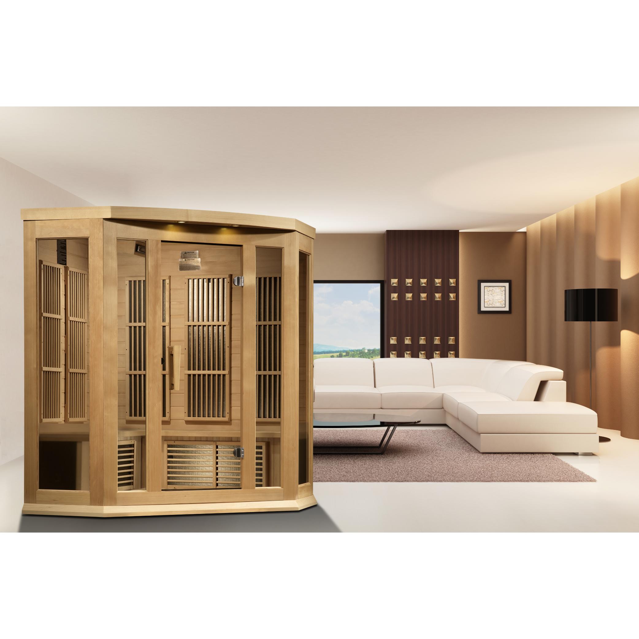 3-Person Corner Low EMF  FAR Infrared Sauna