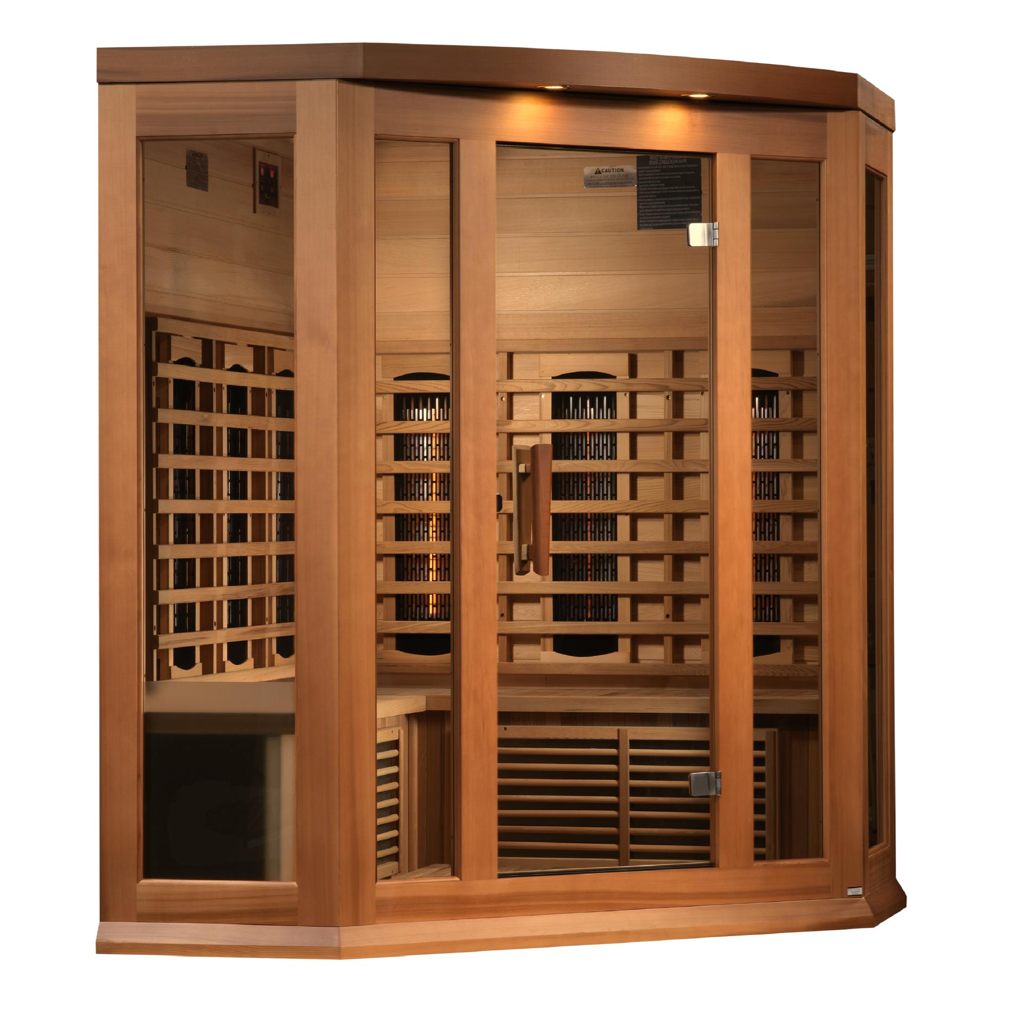 3-Person Corner Full Spectrum Near Zero EMF FAR Infrared Sauna