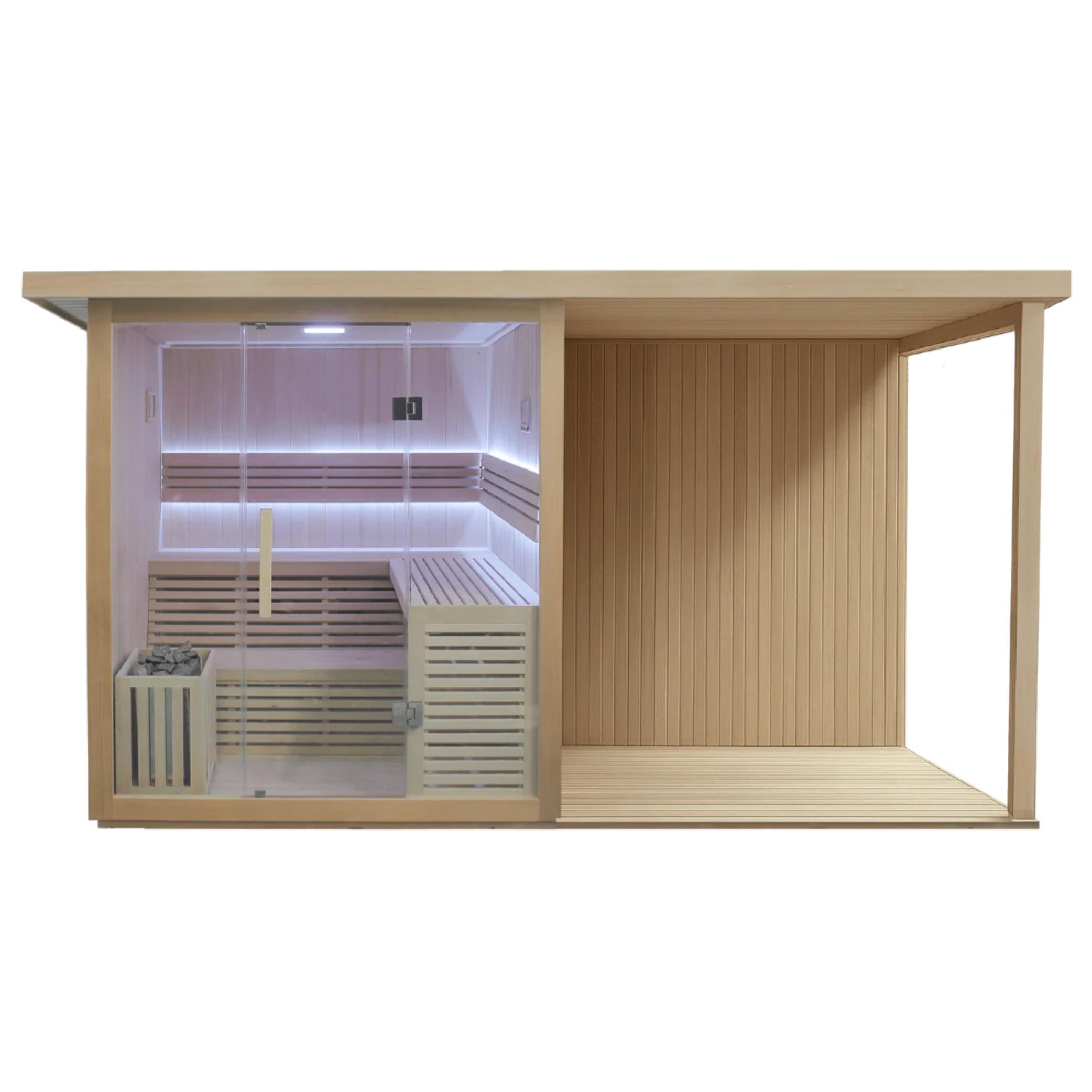 6 Person Sauna with Extension Kit & Acrylic Plunge