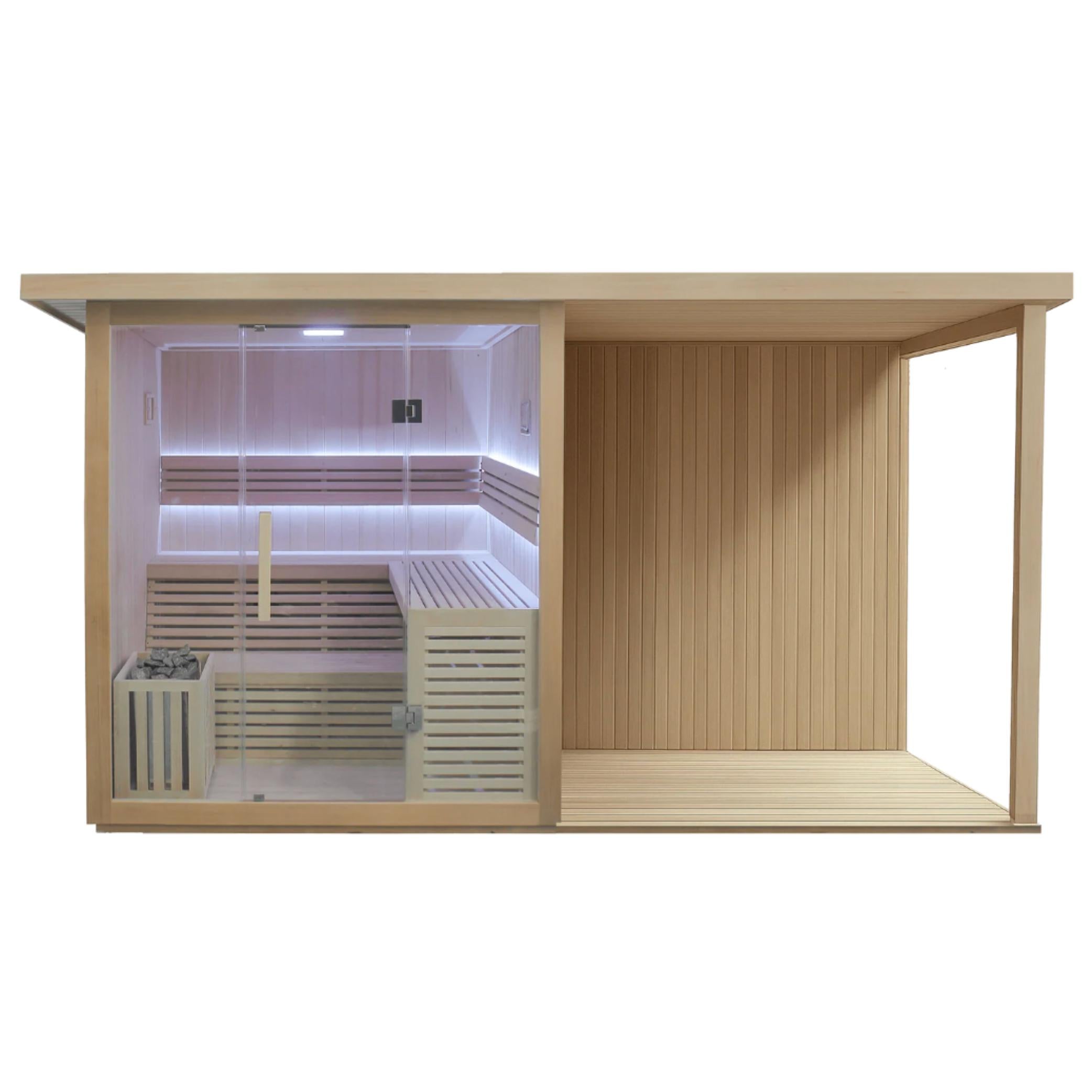 6 Person Sauna with Extension Kit & Luxury Plunge