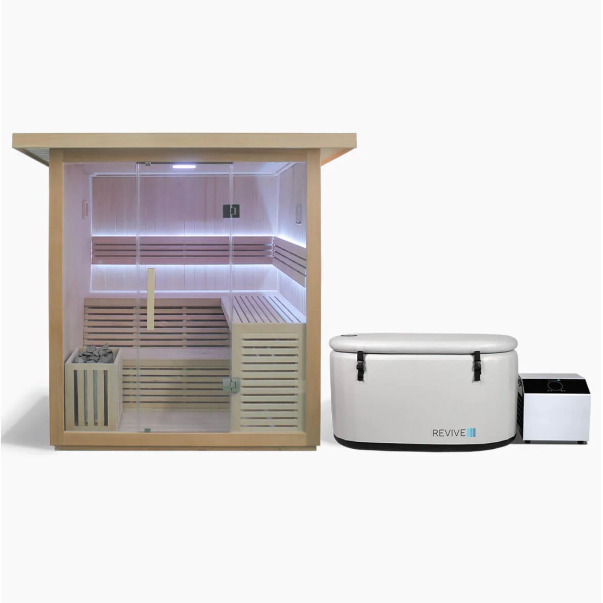 6 Person Traditional Sauna & Inflatable Plunge