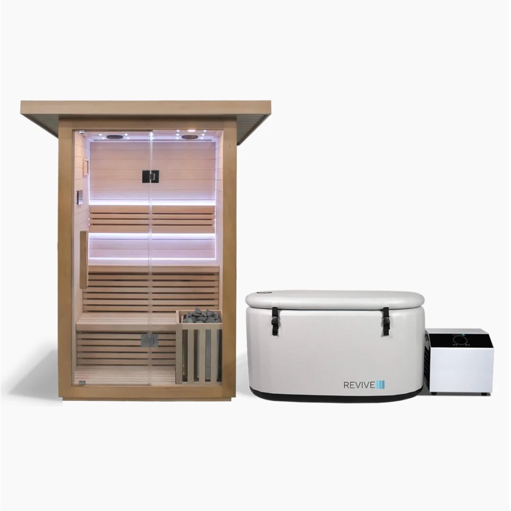 2 Person Traditional Sauna & Inflatable Plunge