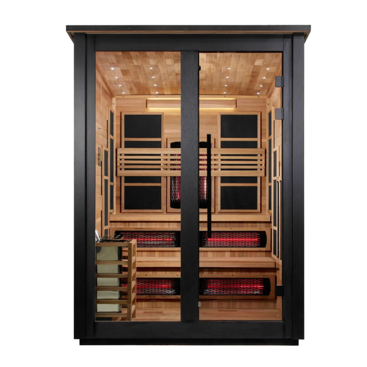 Golden Designs Kaskinen | 2-Tone Barn Hybrid Outdoor Sauna | 6-Person