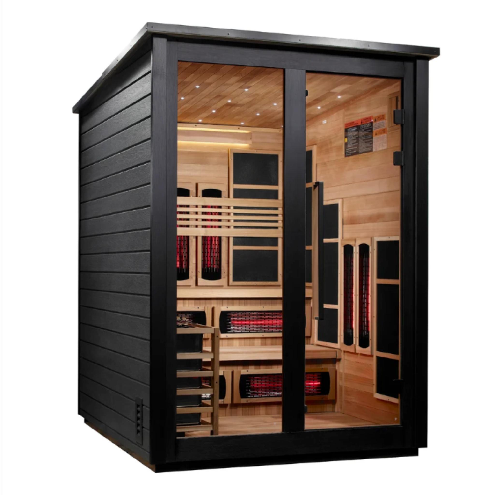 Golden Designs Kaskinen | Black Barn Hybrid Outdoor Sauna | 6-Person